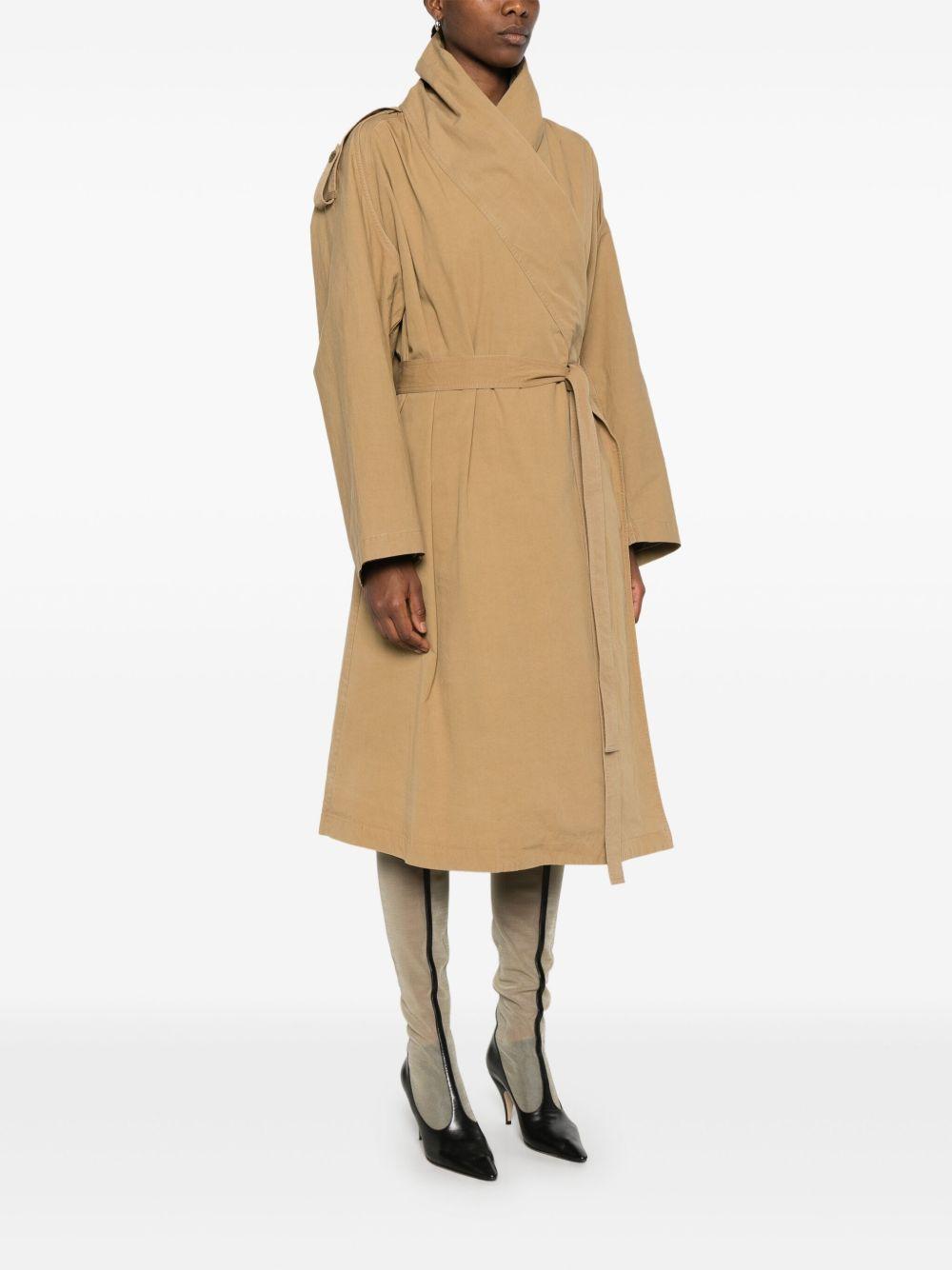 トレンチコート THE ROW- BROWN COTTON TRENCH COAT THE ROW June belted cotton-gabardine trench coat | NET-A-PORTER