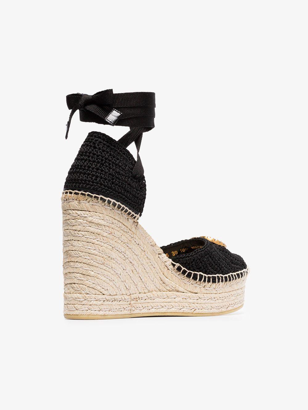 gucci layered platform crochet espadrilles
