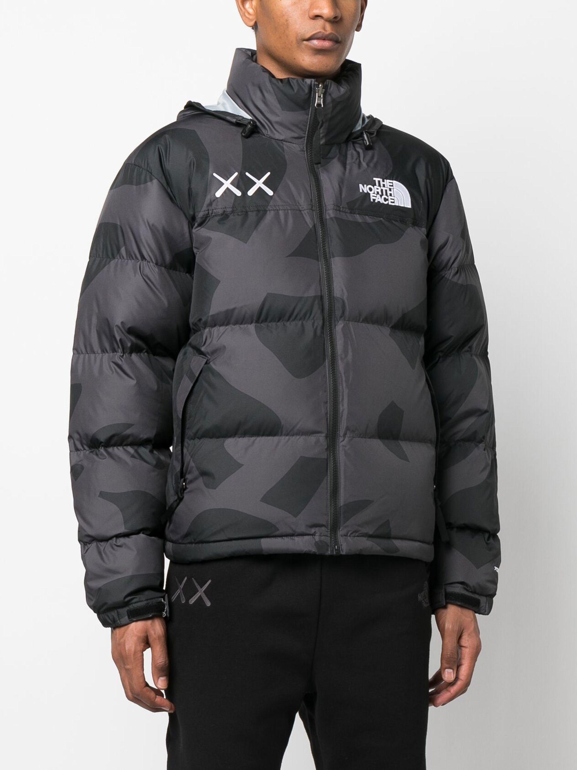 The North Face X Kaws 1996 Nuptse Jacket - Men's - Polyester/feather Down in  Black for Men | Lyst