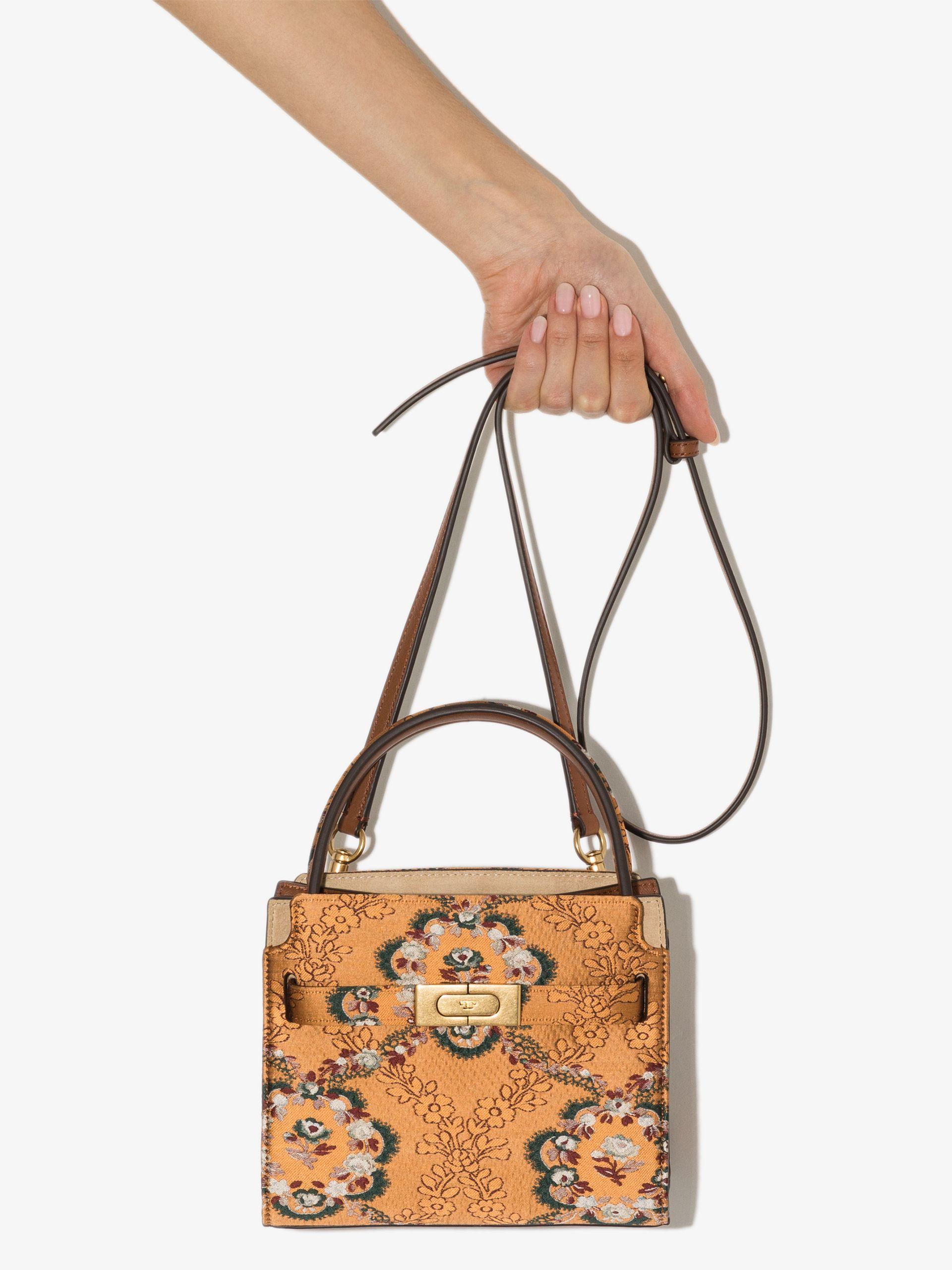 Lee Radziwill Leather Tote Bag in Brown - Tory Burch