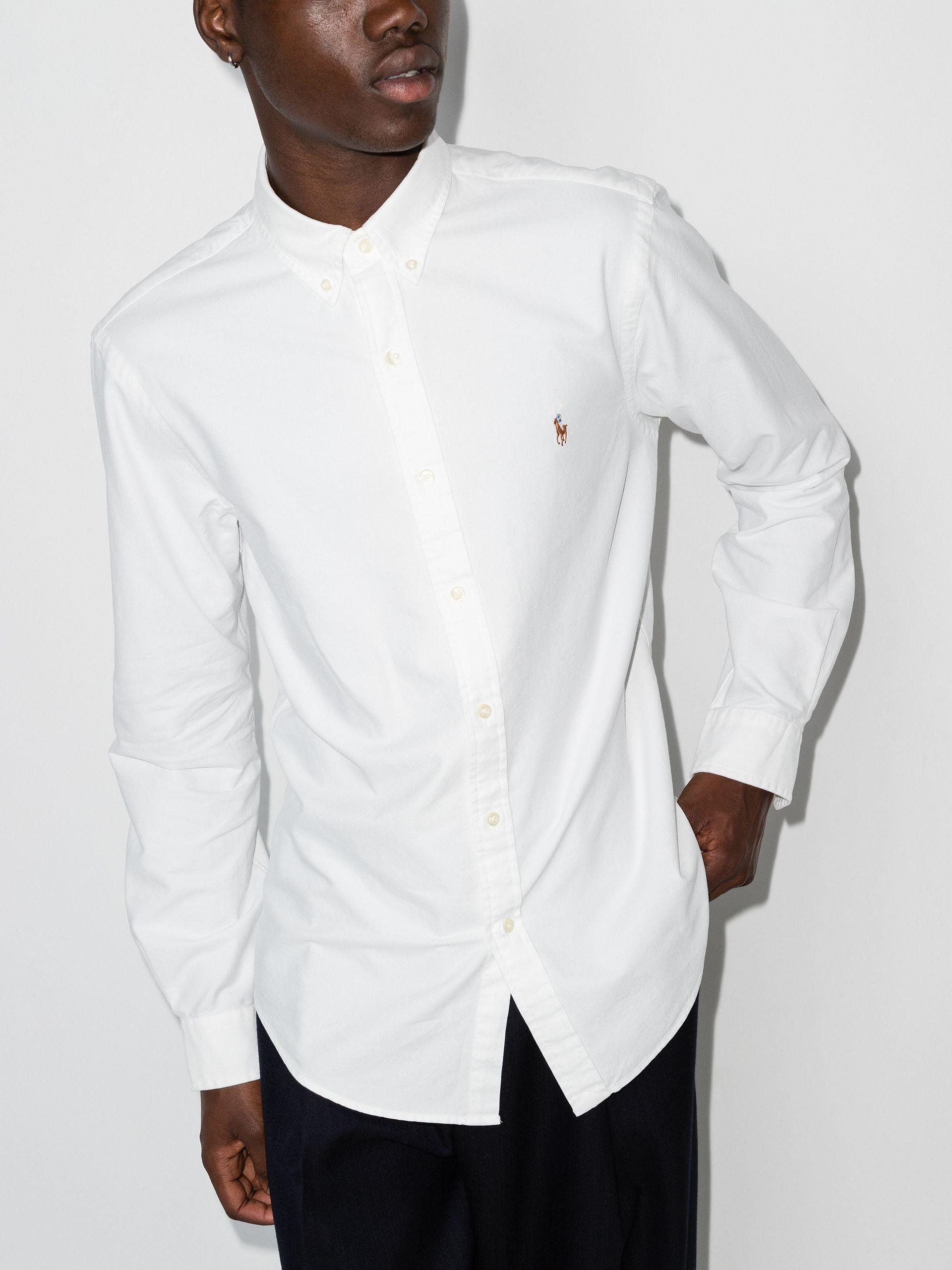 Polo Ralph Lauren Slim-fit Linen Shirt in White for Men | Lyst
