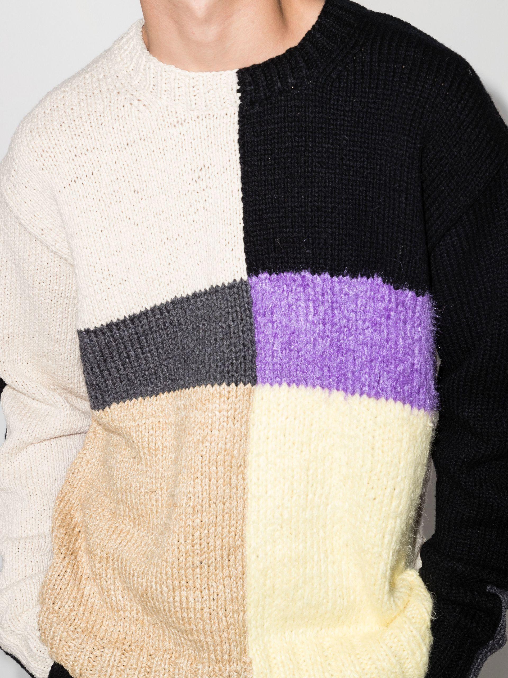 Mens Sweaters and knitwear Jil Sander Sweaters and knitwear for Men Blue Jil Sander Sleeve Detail Sweater in Black 
