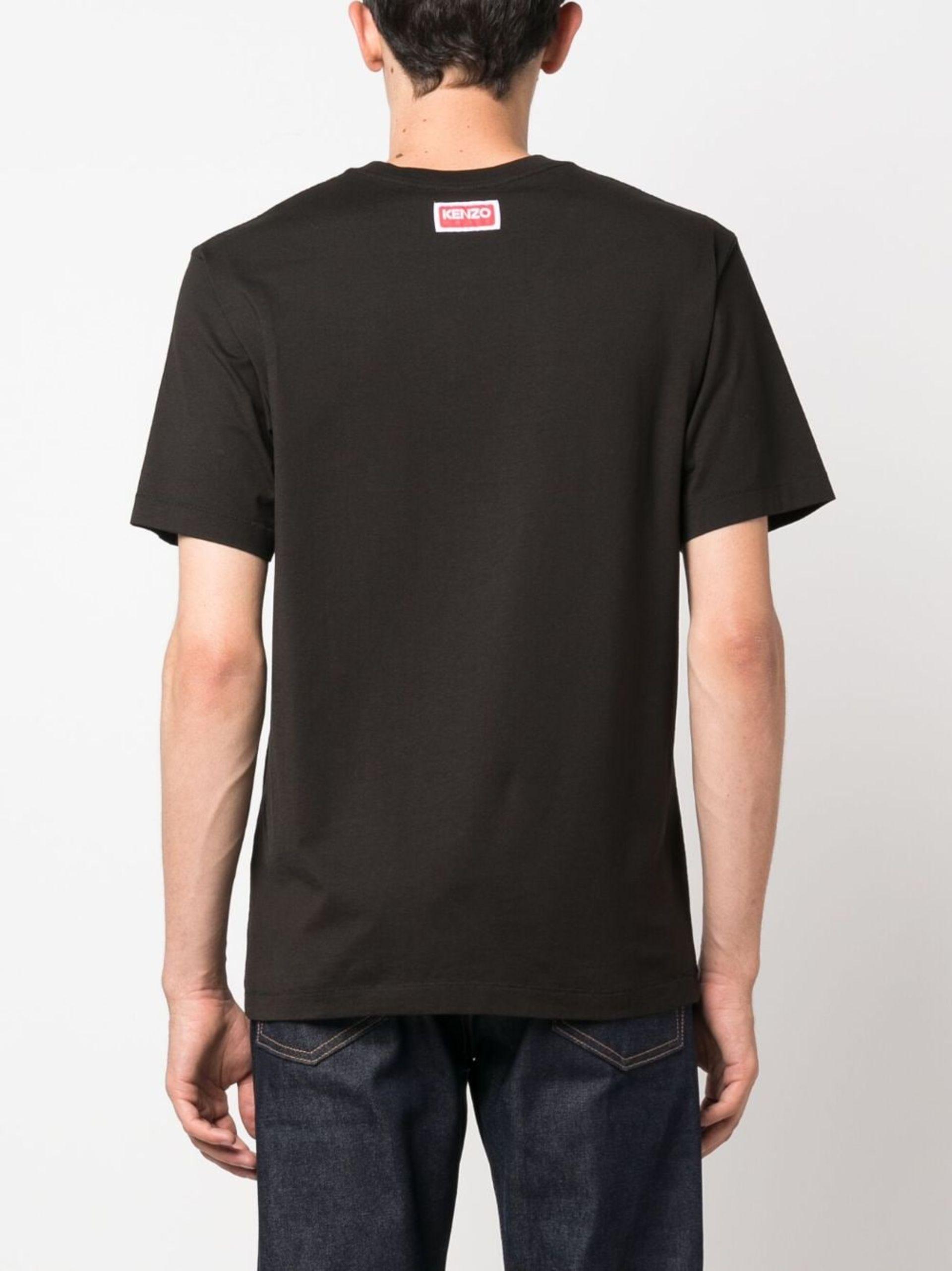 Varsity Jungle Cotton T Shirt in Black - Kenzo