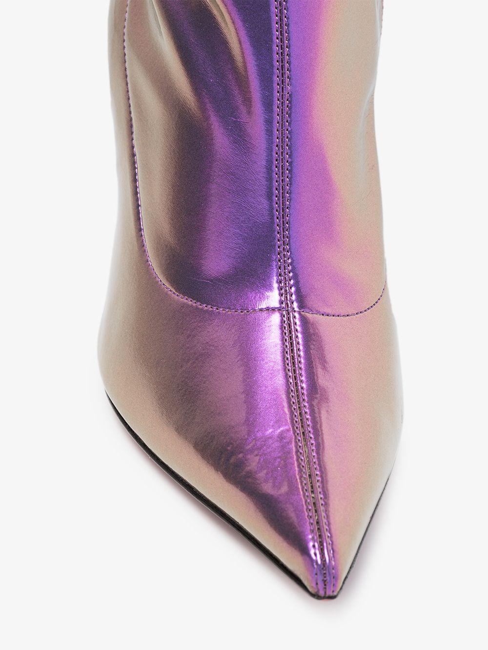 amina muaddi purple shoes
