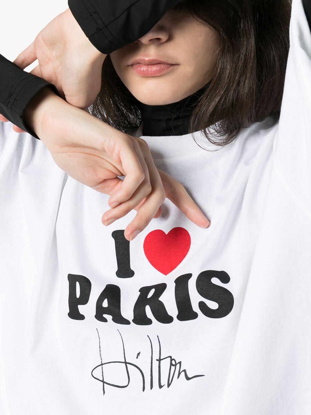 Paris Hilton Cotton T-shirt in White 