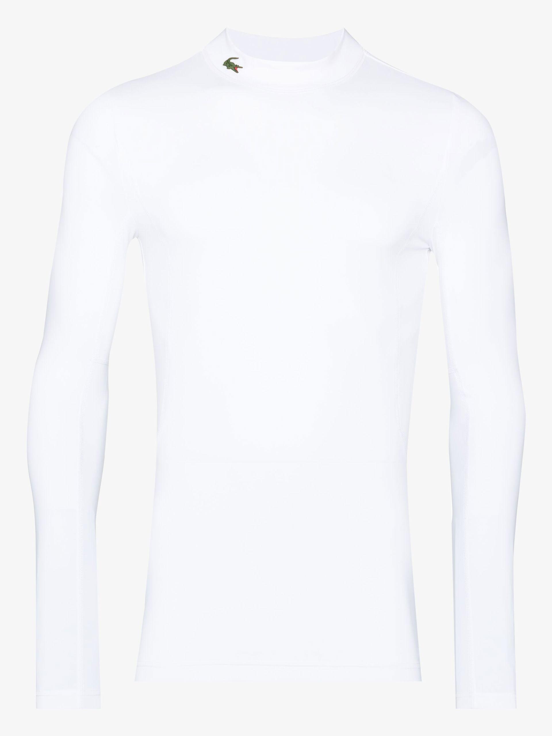 Lacoste Mock Neck Long Sleeve Golf T-shirt Men's in White for Men Lyst