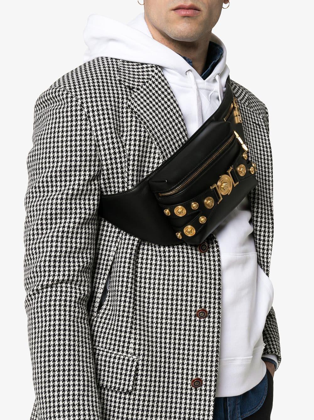 Versace Tribute Crossbody Belt Bag in Black for Men | Lyst