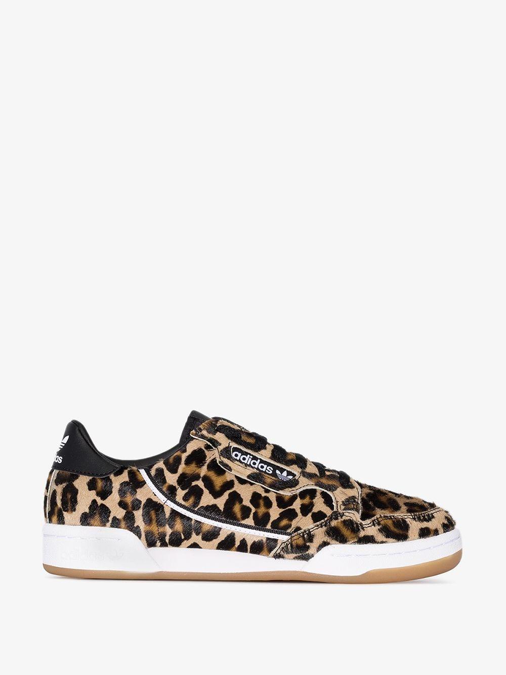 adidas originals continental 80 sneakers in leopard print