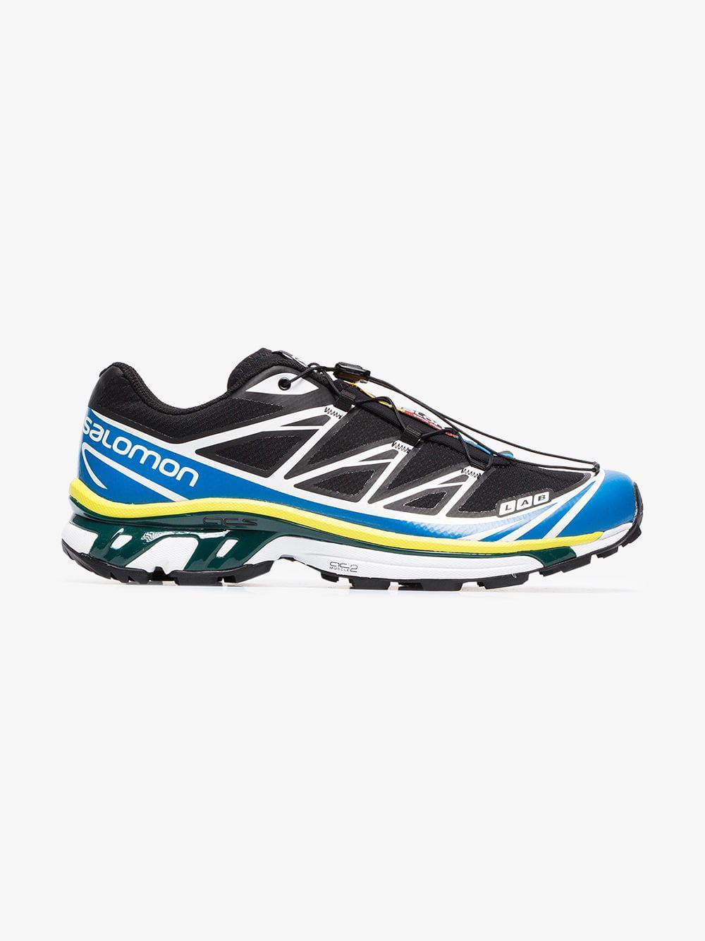 Salomon Lab Synthetic Black, Yellow And Blue Xt-6 Adv Sneakers for Men |  Lyst
