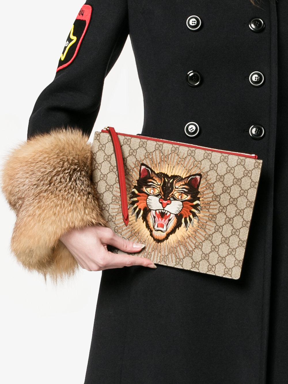 gucci angry cat clutch