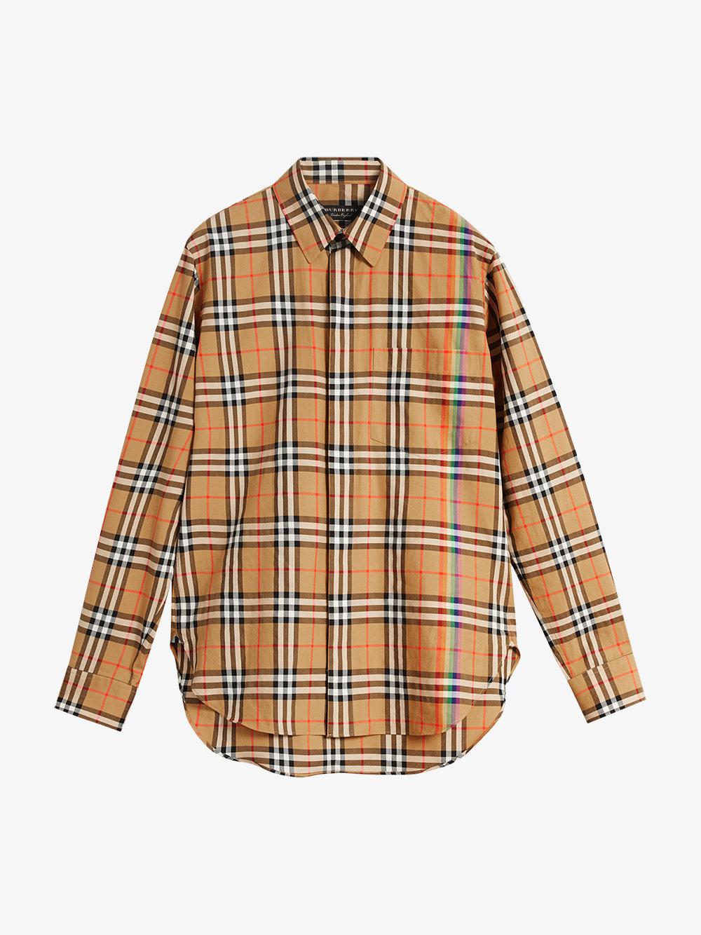 sensor suppe Mig selv Burberry Rainbow Vintage Check Shirt for Men - Lyst