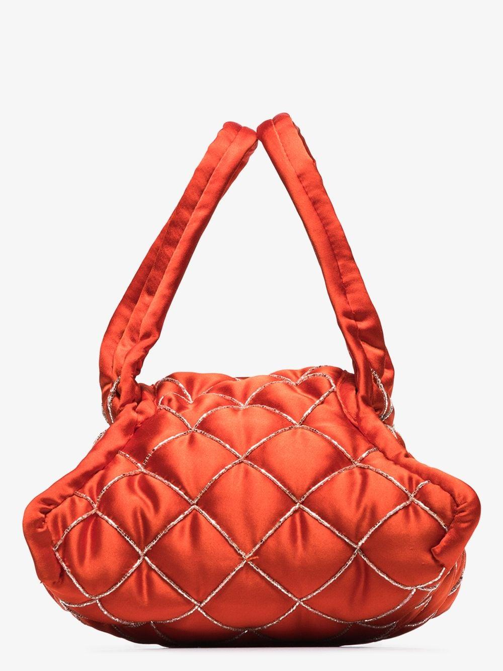 Khaore Synthetic Orange Pillow Quilted Mini Tote Bag - Lyst