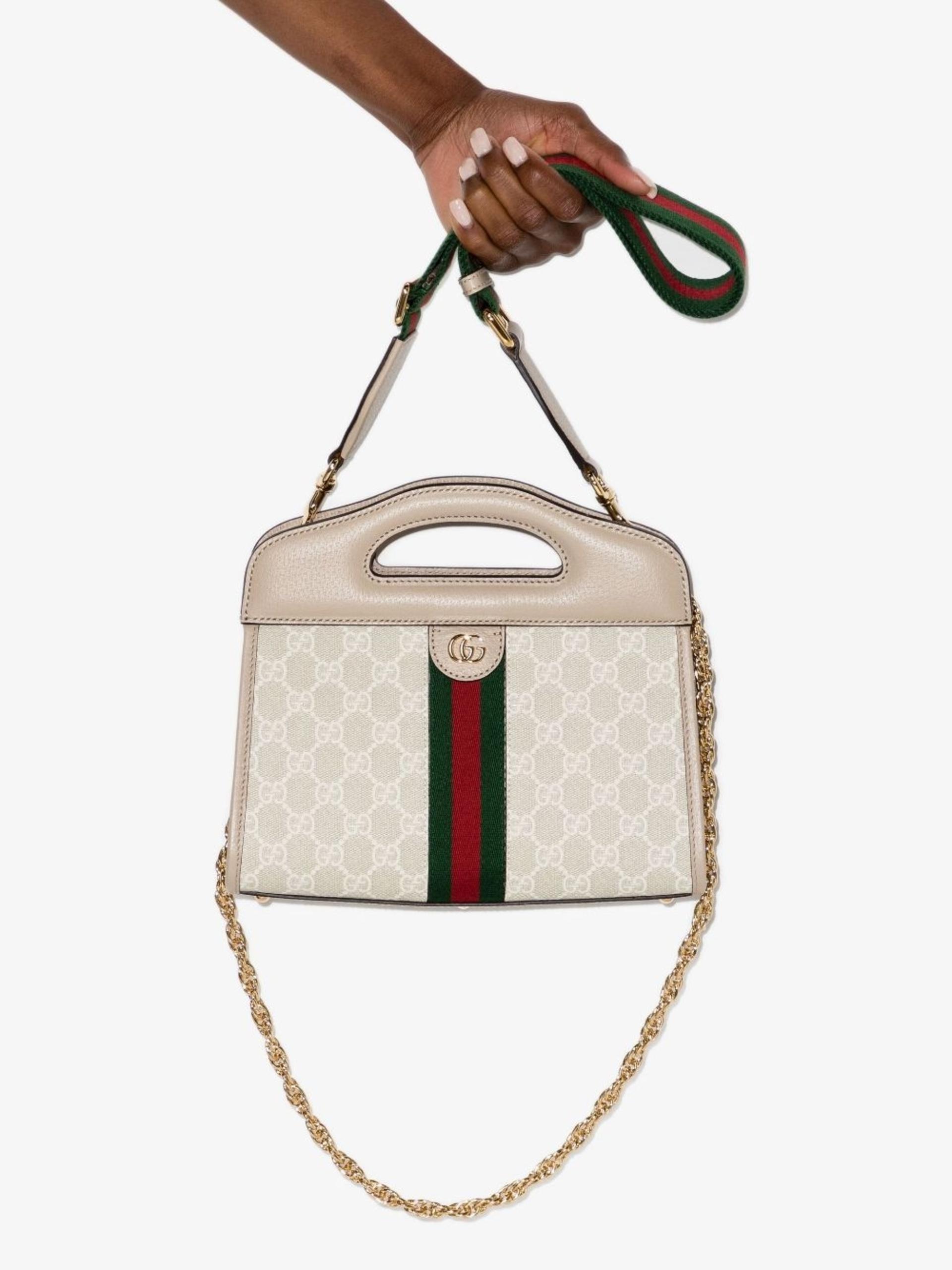 Gucci Neutral Ophidia Small gg Supreme Top Handle Bag - Women's -  Canvas/leather/cotton/linen/flax in Metallic | Lyst