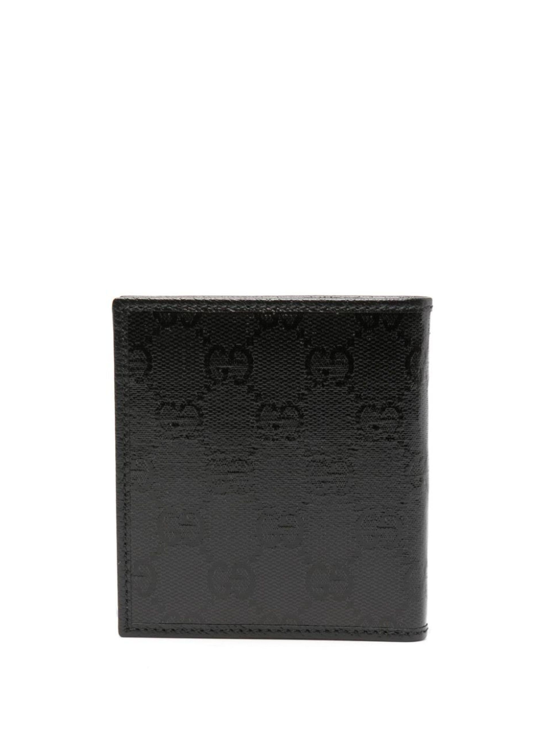 Gucci Black Leather GG Guccisima Bifold Men's Wallet