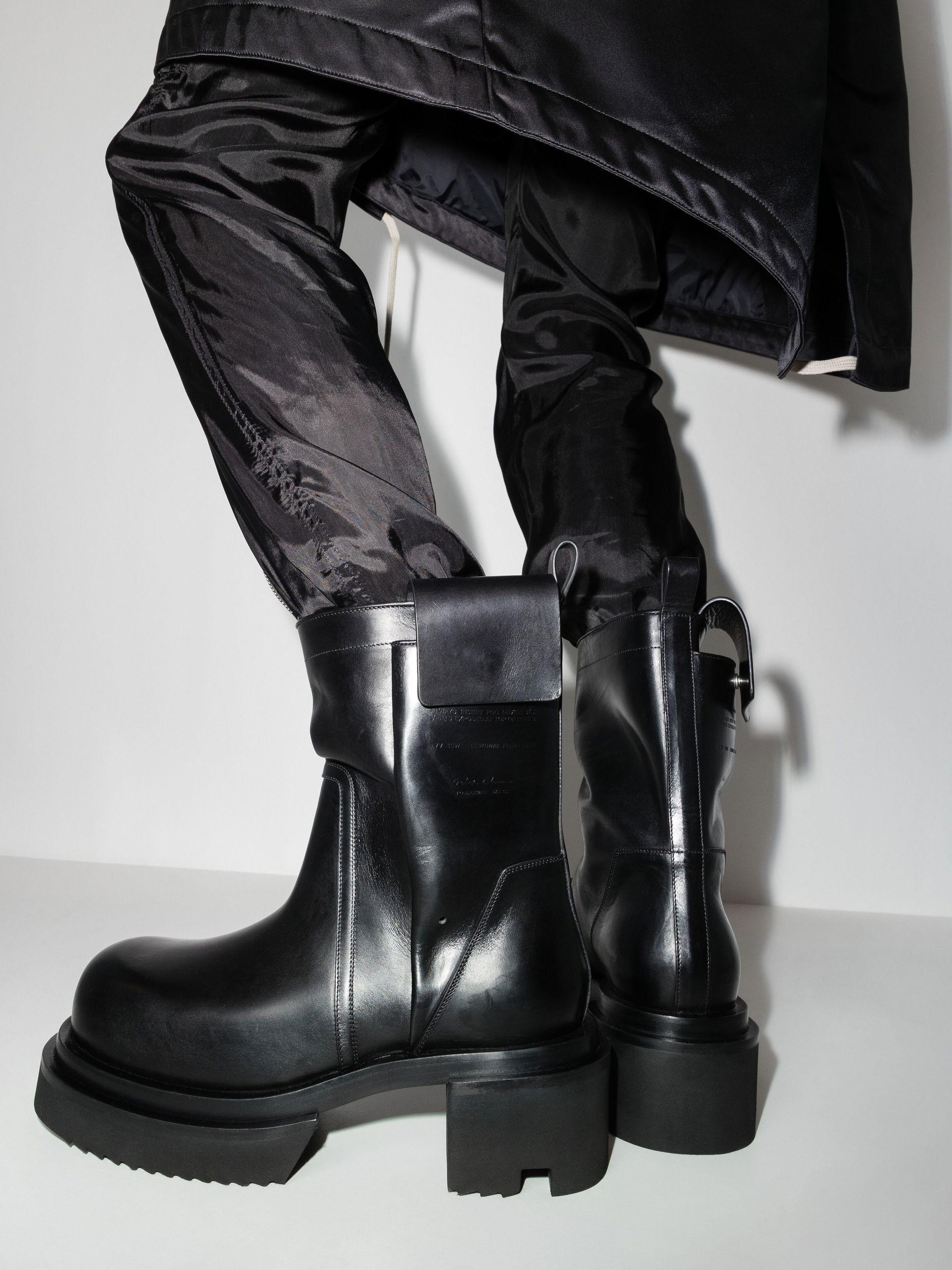 Rick Owens Brown Pull On Bogun Boots
