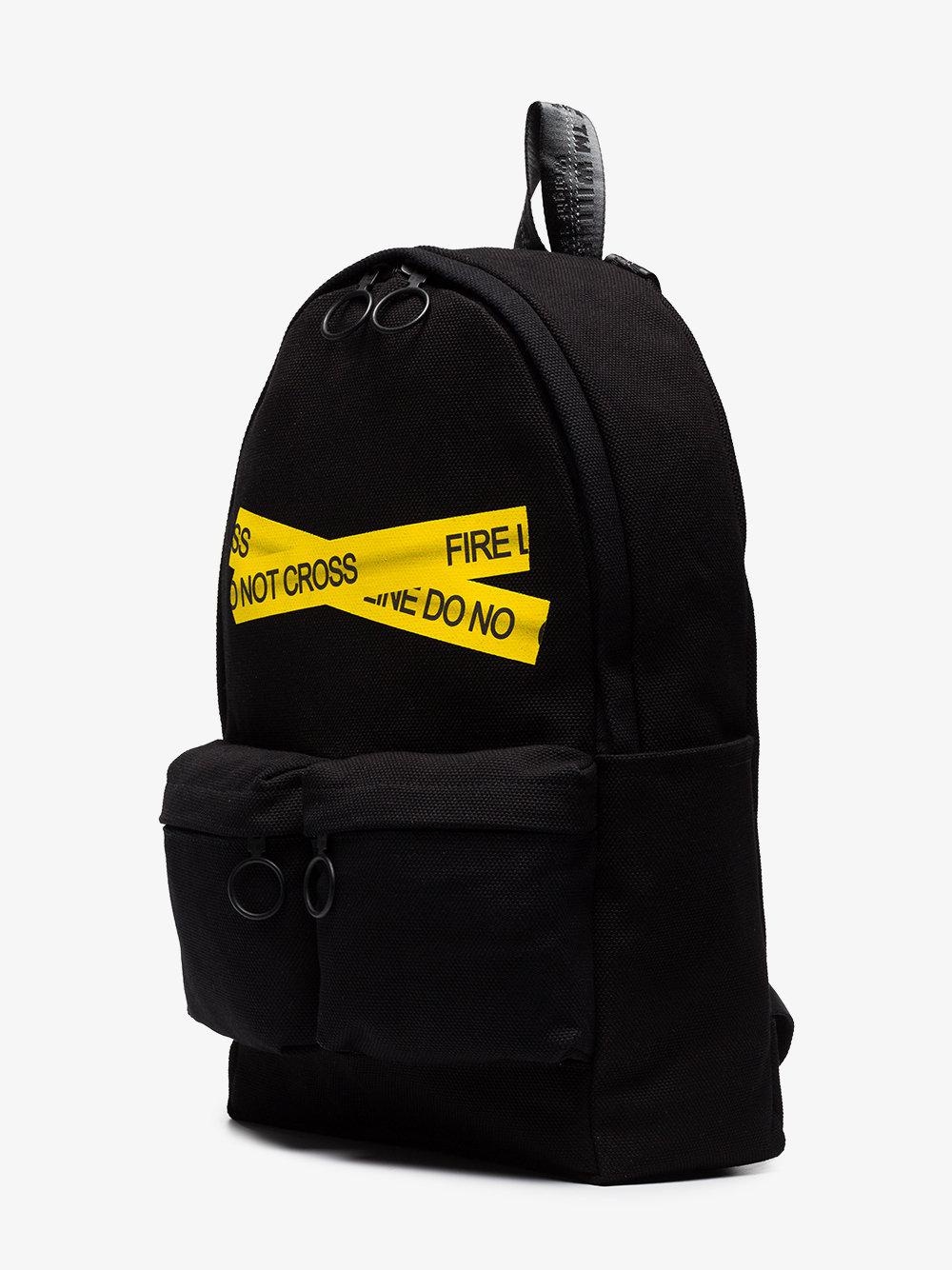 off white firetape backpack