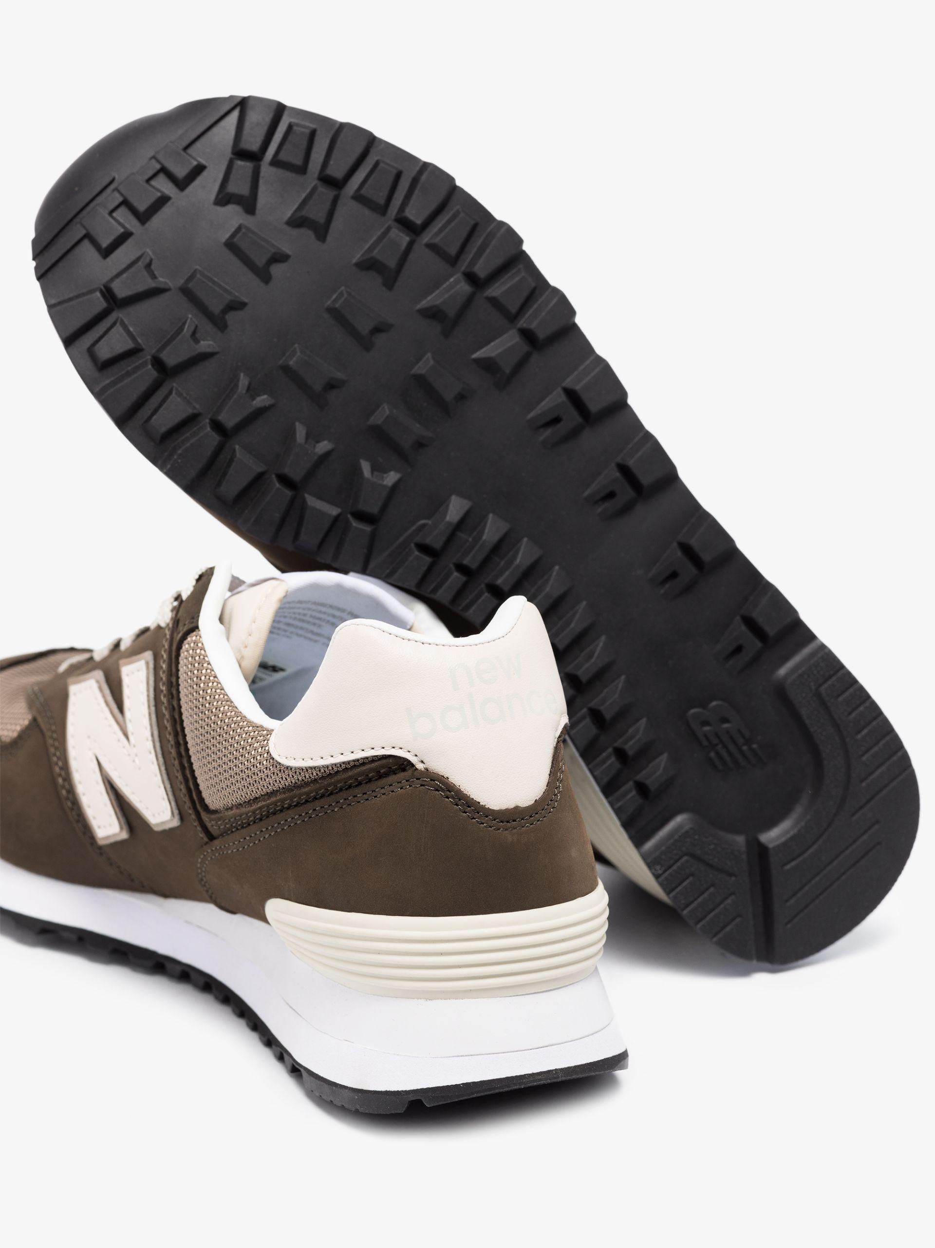 New Balance Suede 574 Nubuck Sneakers in Brown | Lyst