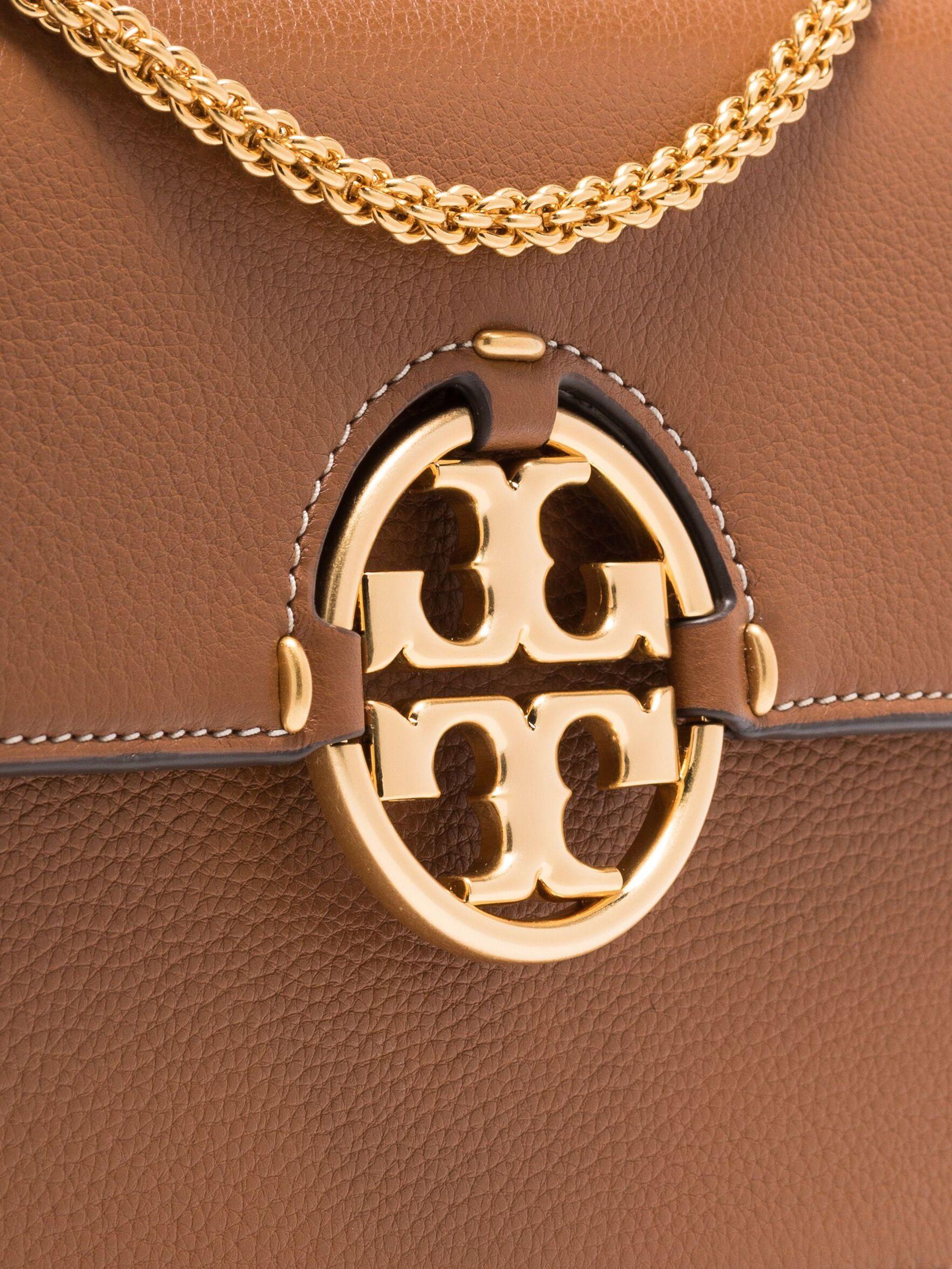 Tory Burch Black Genuine Leather Miller Cross-Body Bag at FORZIERI