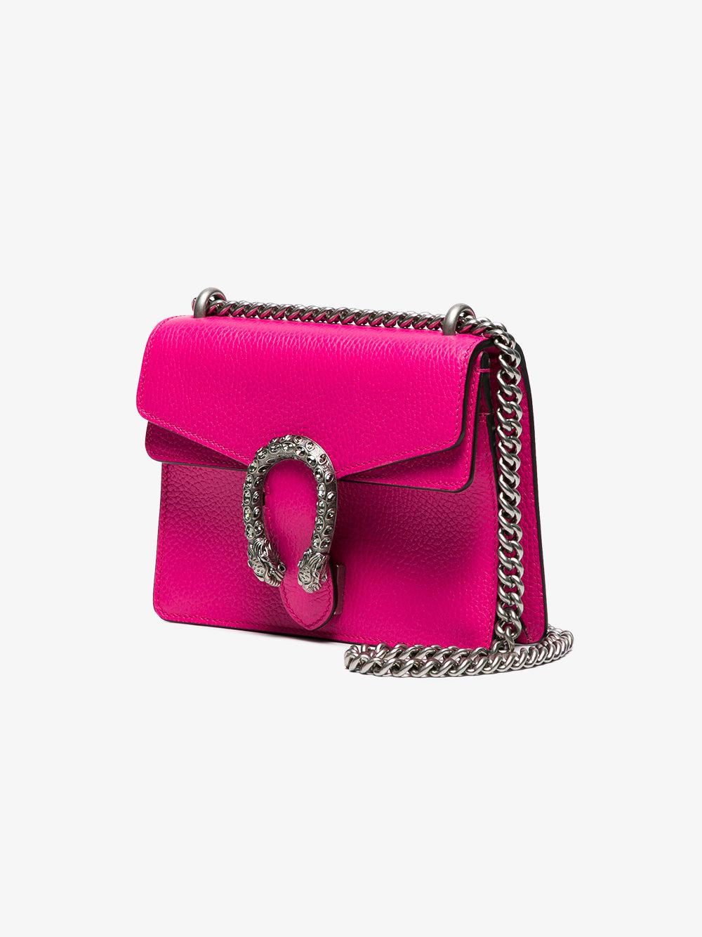 Gucci Pink Dionysus Small Leather Shoulder Bag Lyst