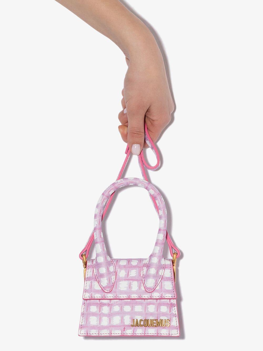 Jacquemus Pink And White Le Chiquito Mini Bag - Lyst