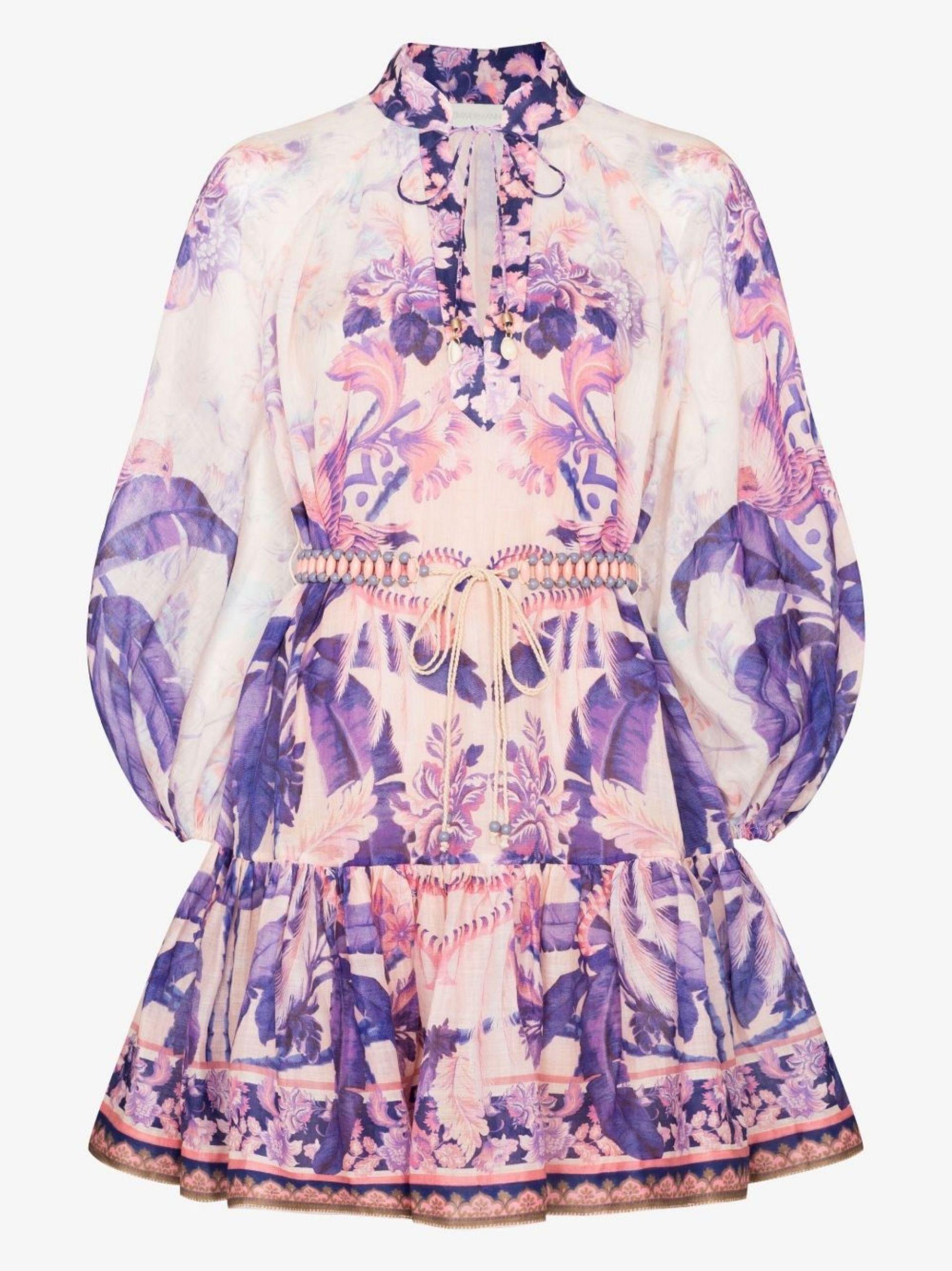 Zimmermann Lyre Billow Palm Print Mini 