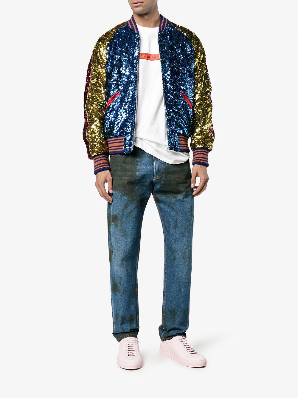 sequin bomber jacket gucci
