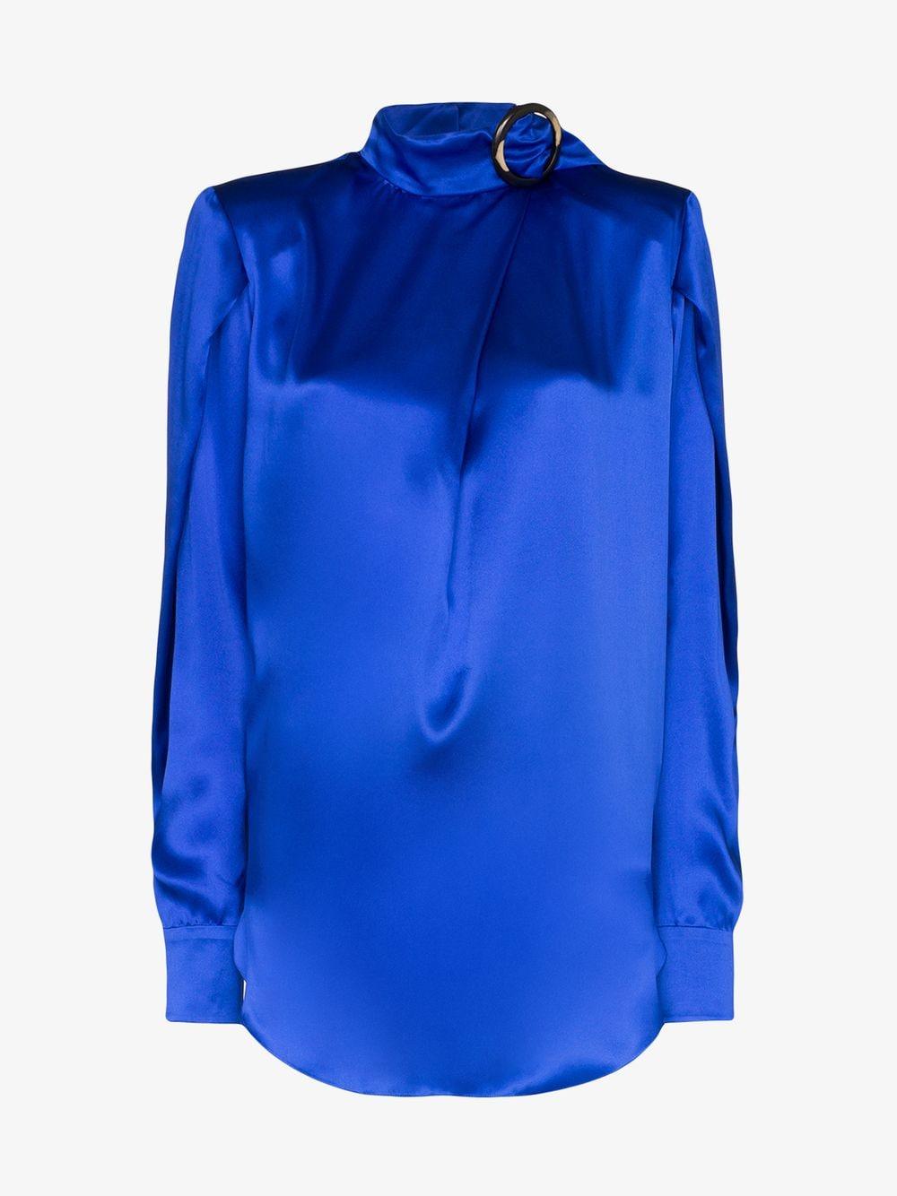 Cobalt blue silk blouse Clearance