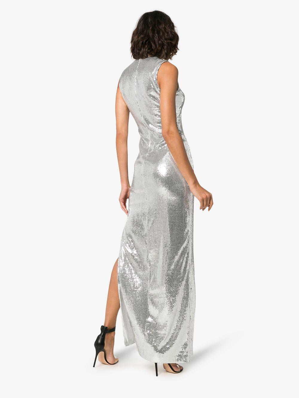 galvan sequin gown