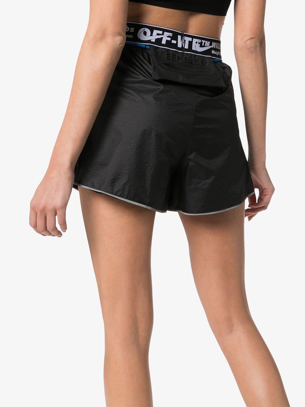 Nike X Off-white Running Shorts in Black | Lyst UK