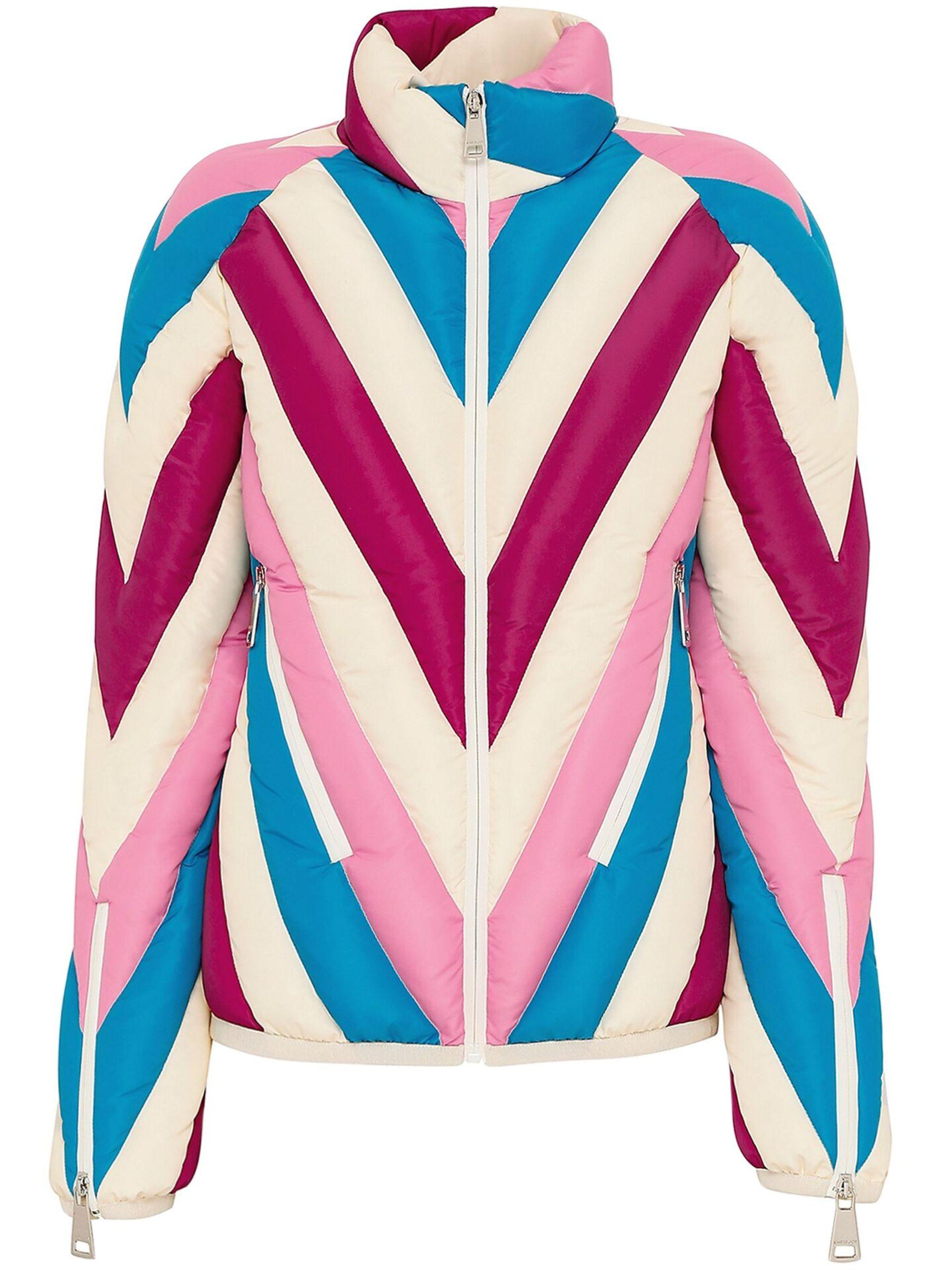 Khrisjoy Chevron-quilted Padded Ski Jacket in Blue