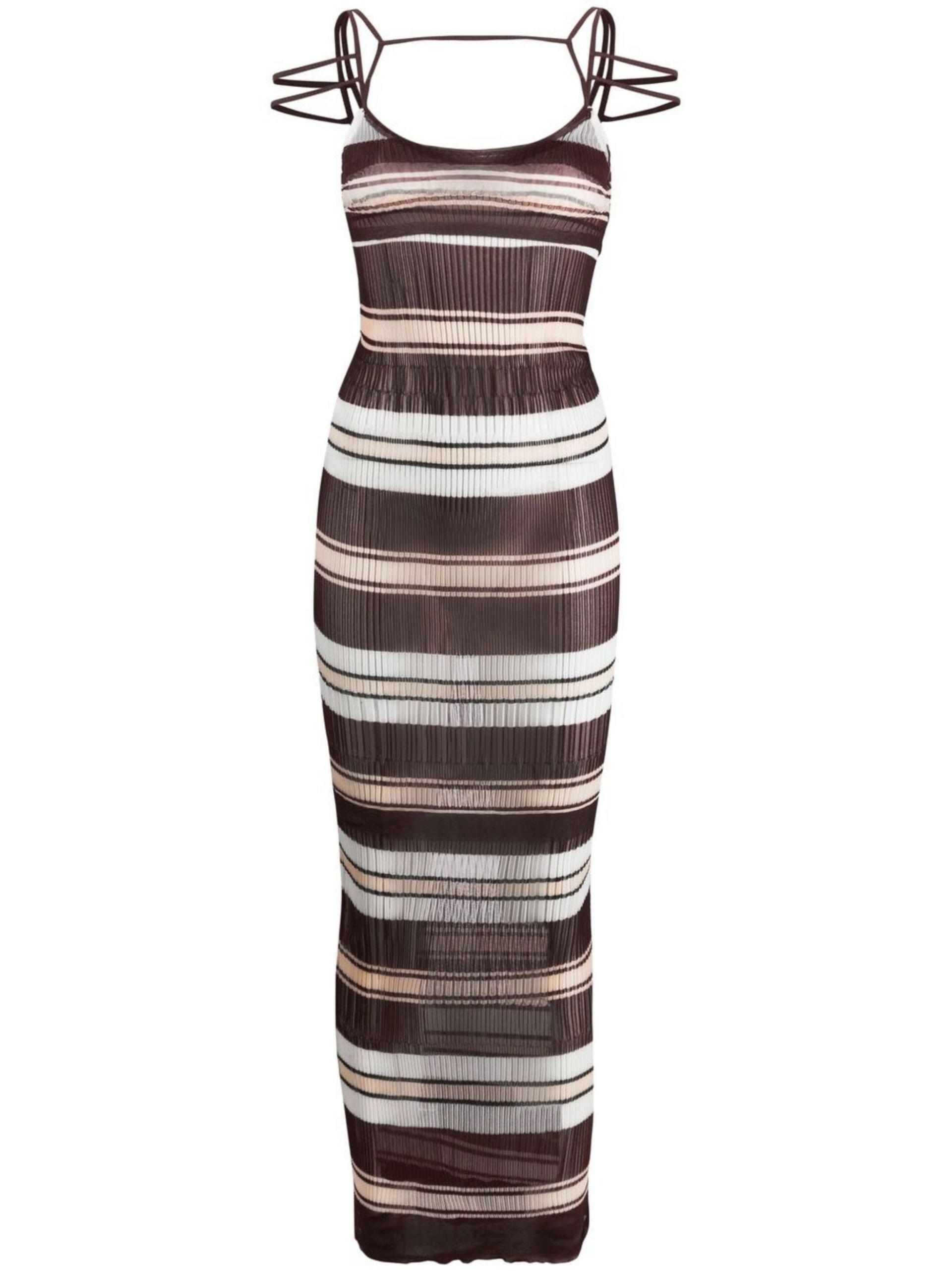 Jacquemus Sognu Striped Maxi Dress in White | Lyst