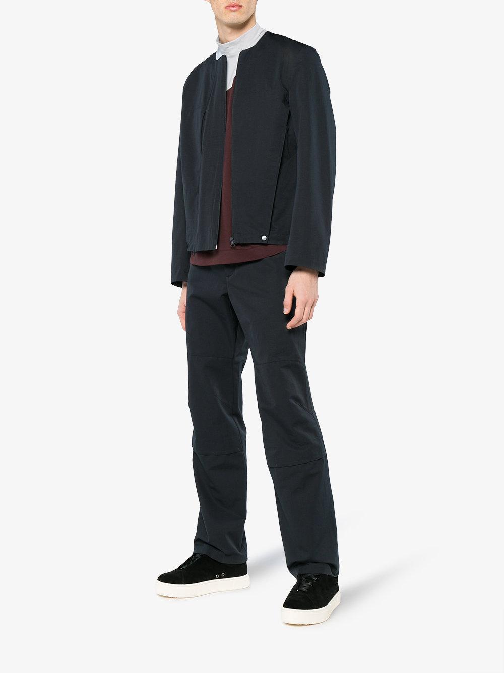 Kiko Kostadinov Cubist Cotton Jacket With Zip in Gray for Men | Lyst