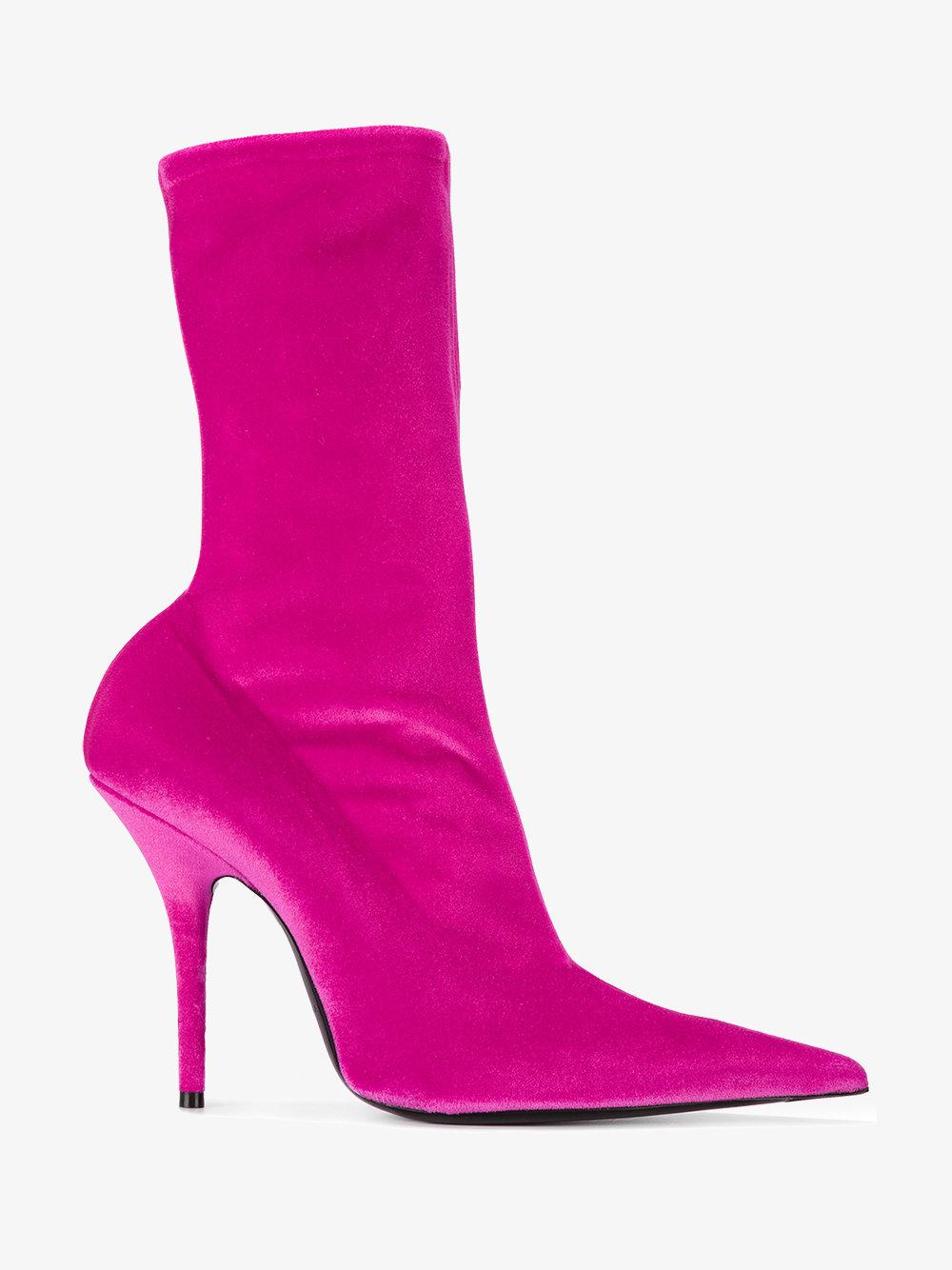 balenciaga boots pink