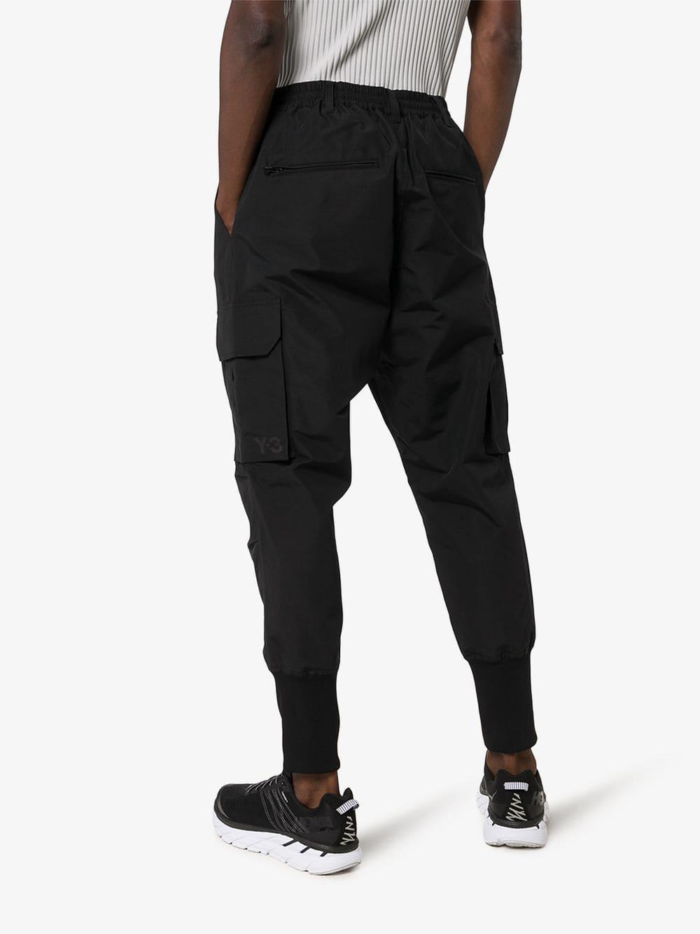 Y-3 Nylon Cargo Trousers in Black for Men | Lyst