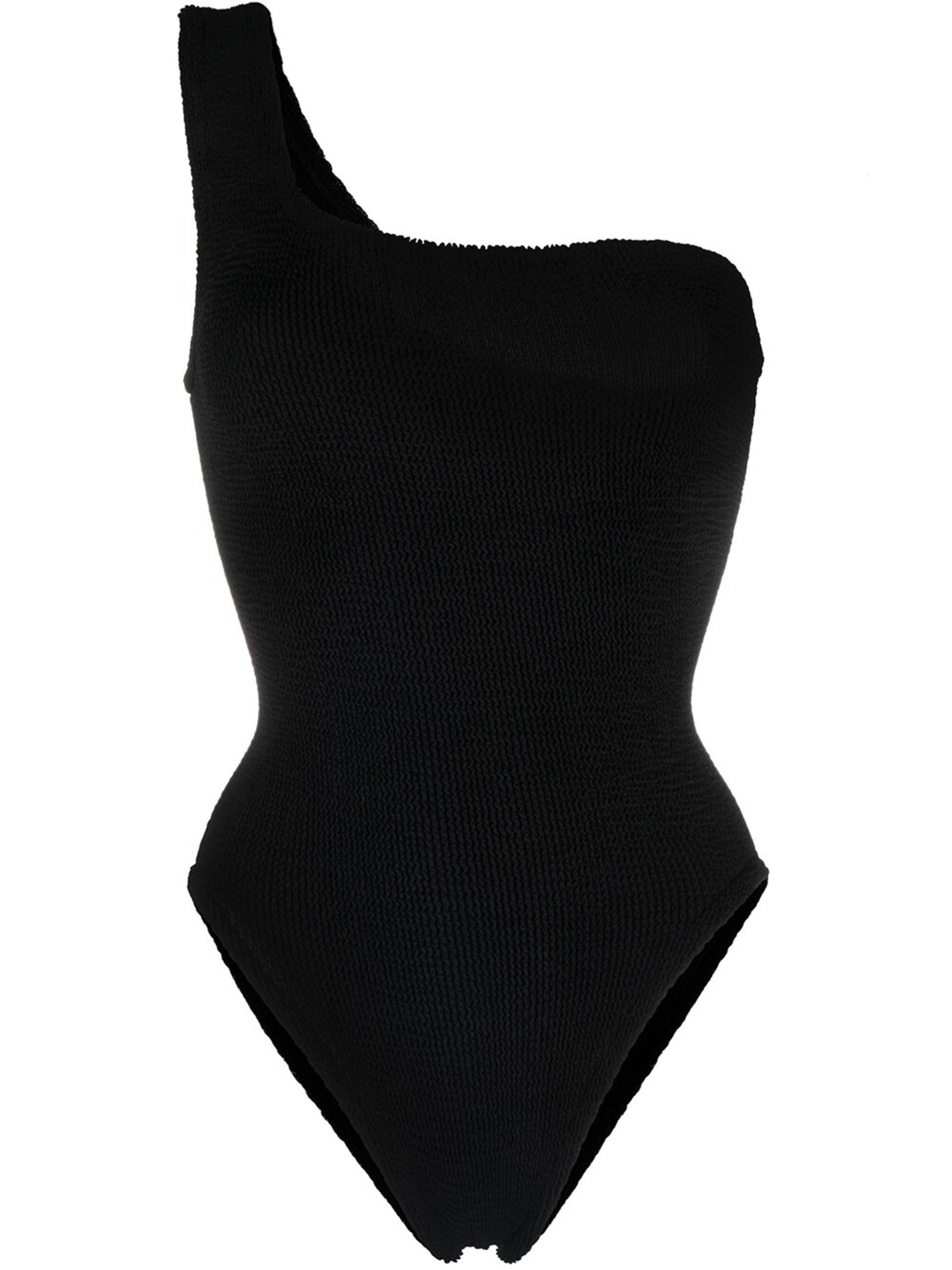 Hunza G One-shoulder Swimsuit in Black | Lyst
