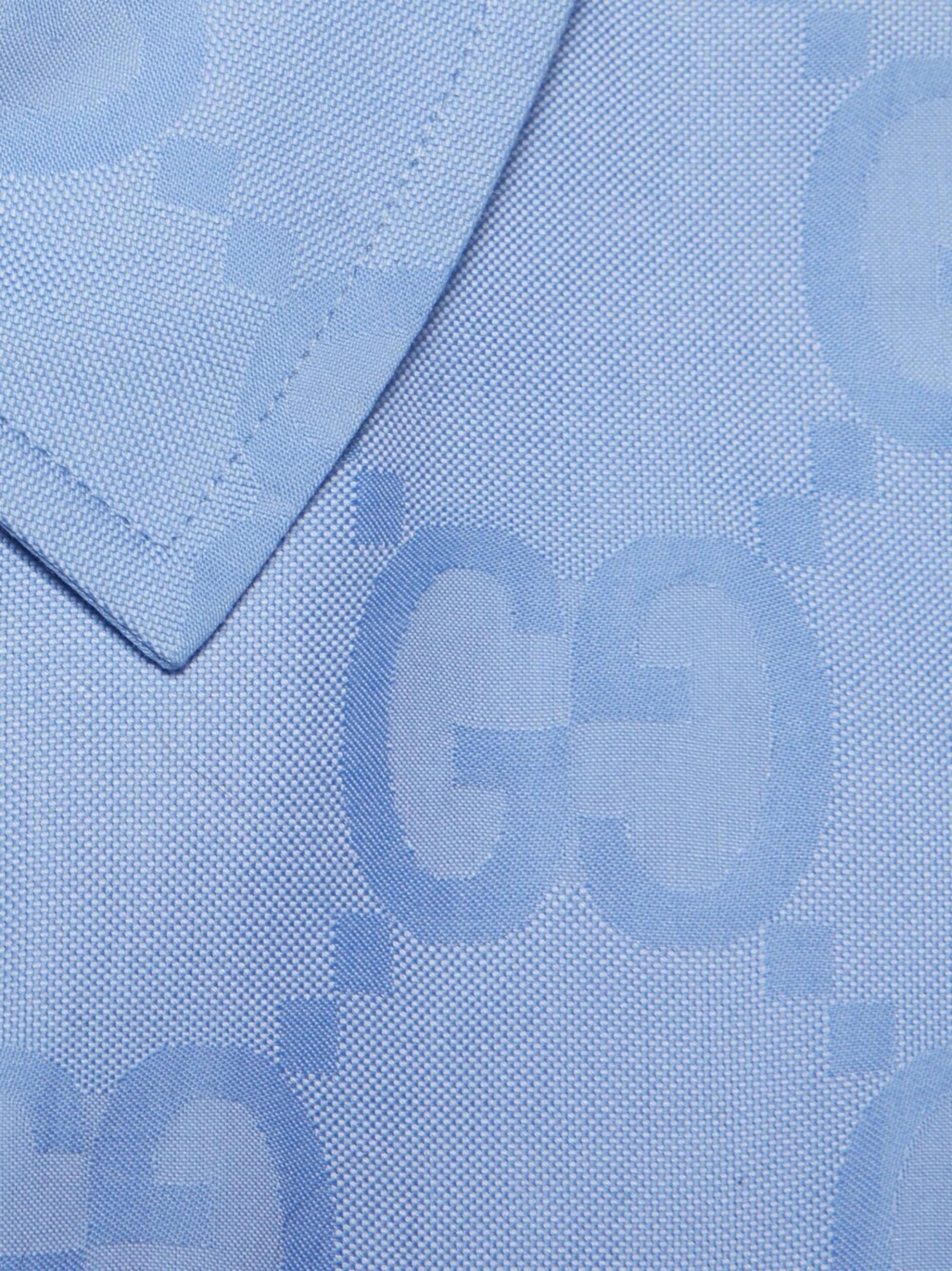 Gucci gg Logo Print Dress in Blue | Lyst