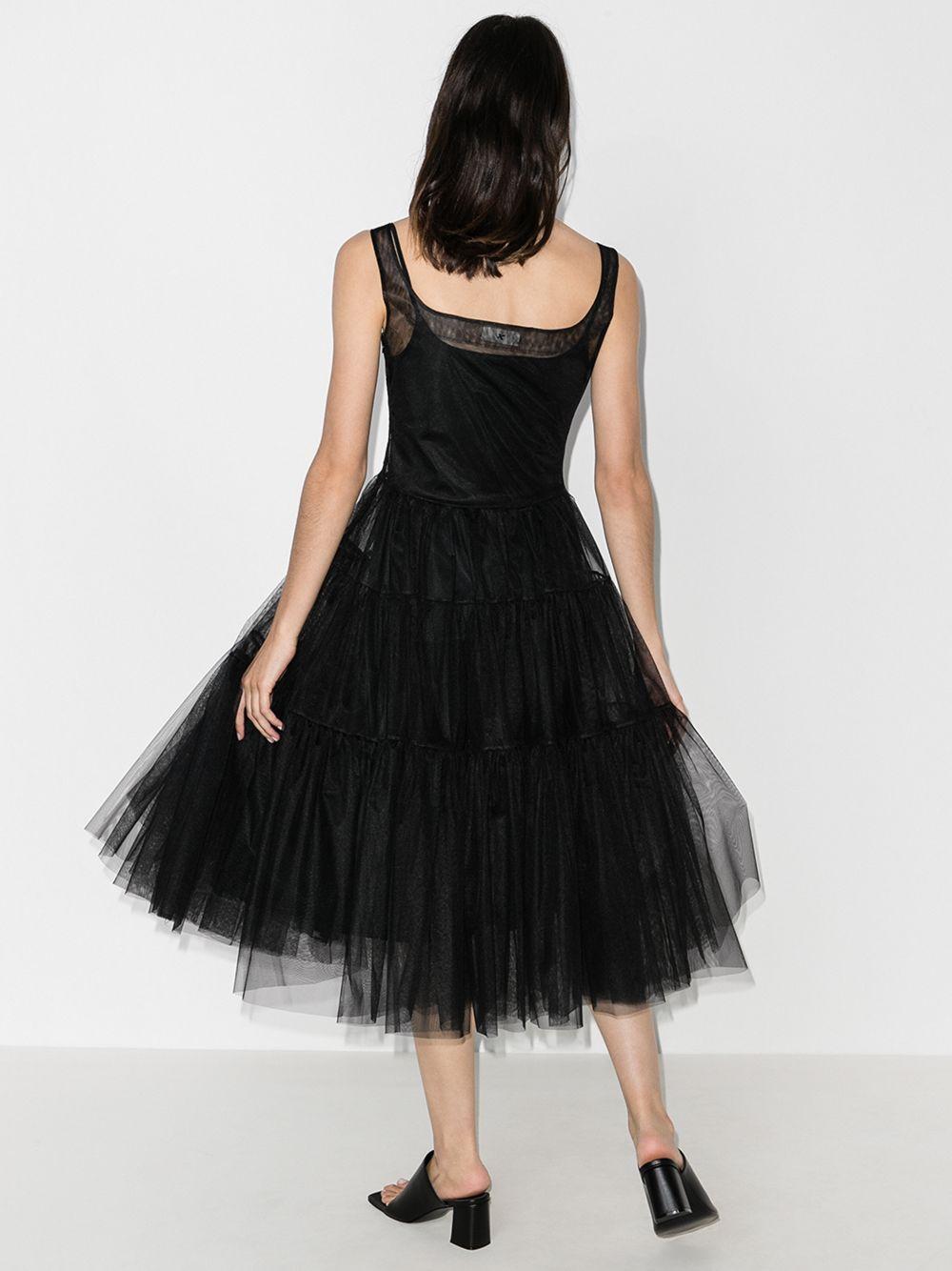 Molly Goddard Tiered Tulle Dress in Black - Lyst