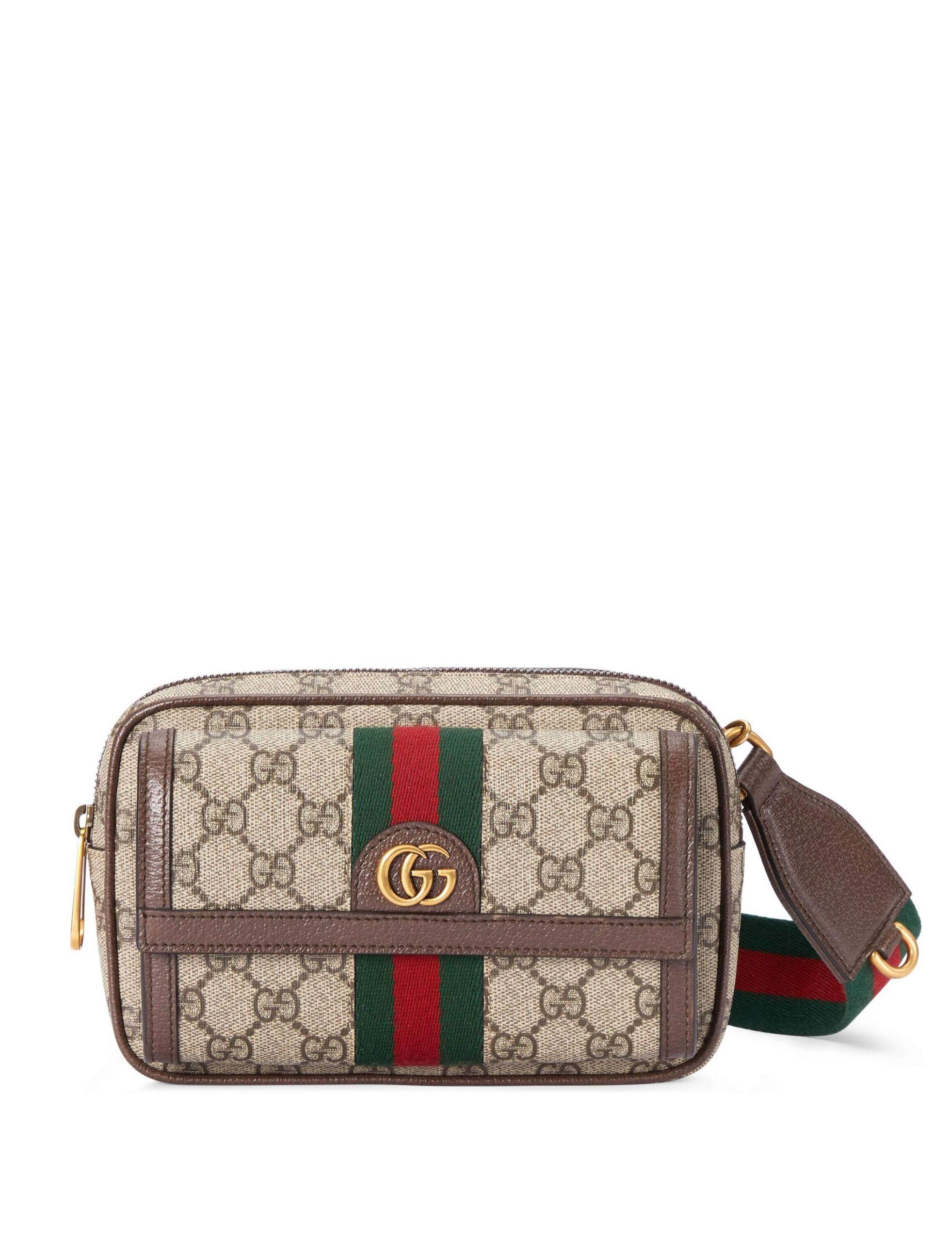 Authentic Gucci Ophidia Messenger Bag GG Canvas Mini Brown-EUC