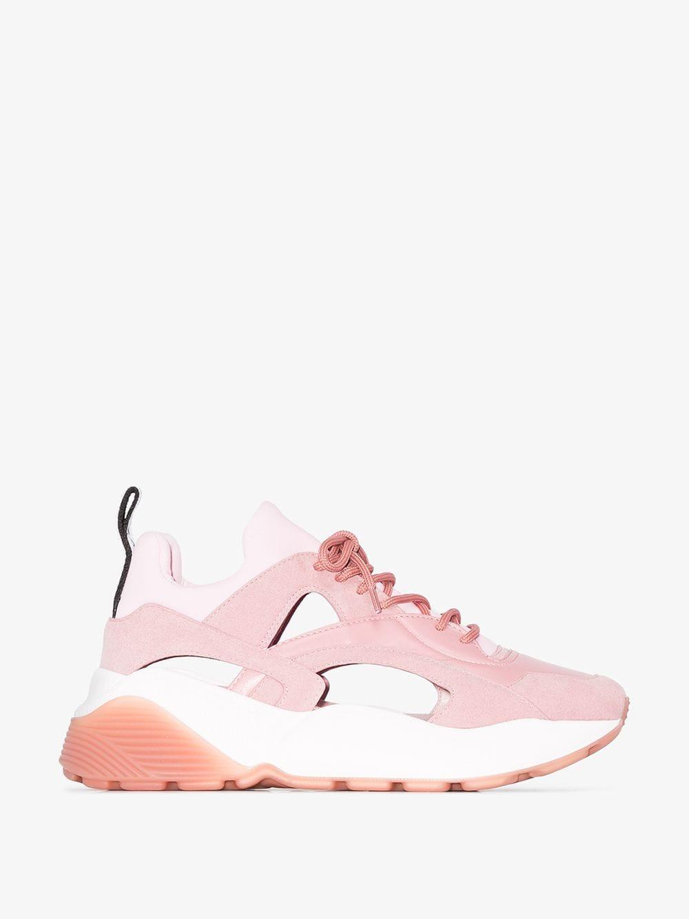 Stella McCartney Pink Eclypse Cutout Sneakers | Lyst
