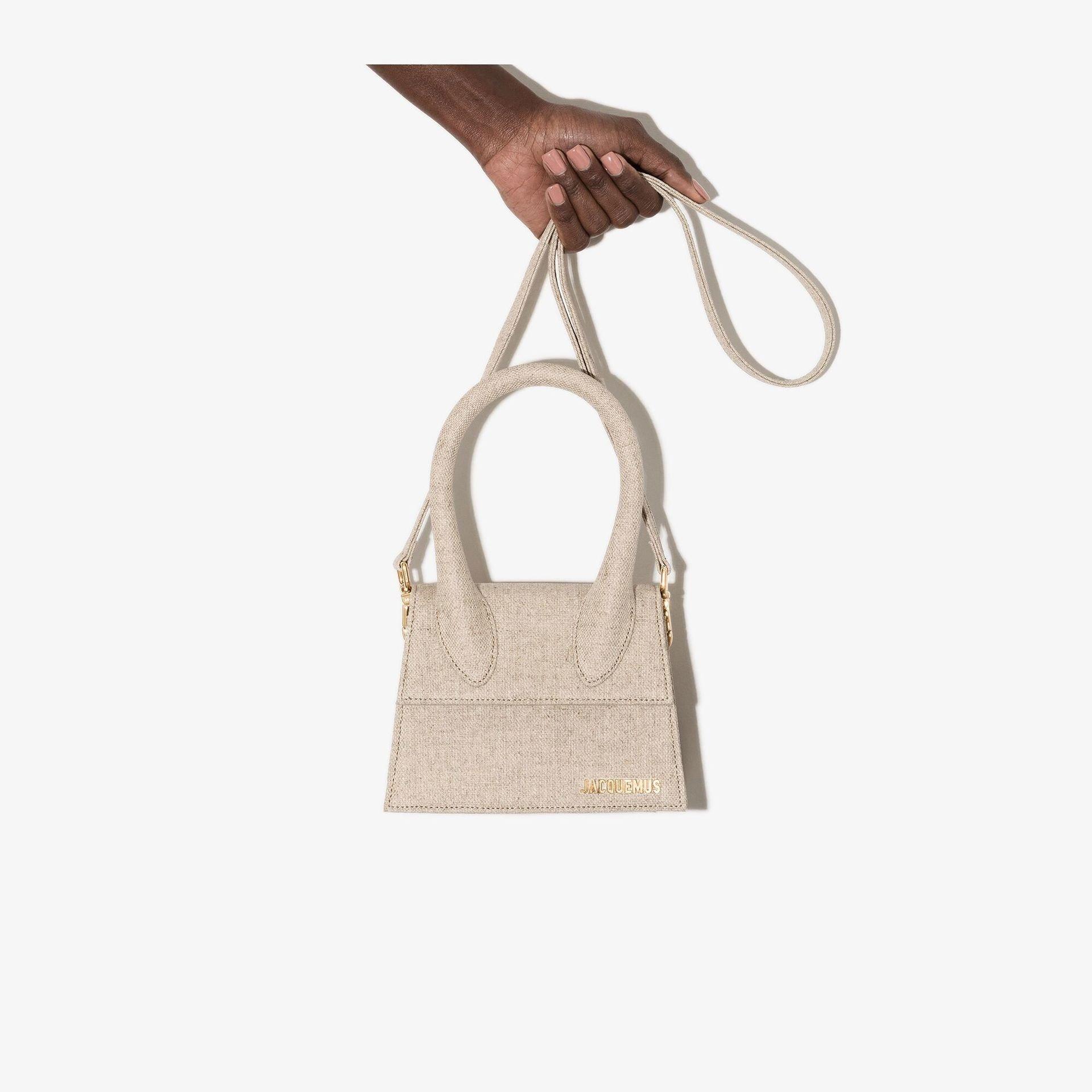 Jacquemus Neutral Le Chiquito Moyen Canvas Cross Body Bag in Natural Lyst