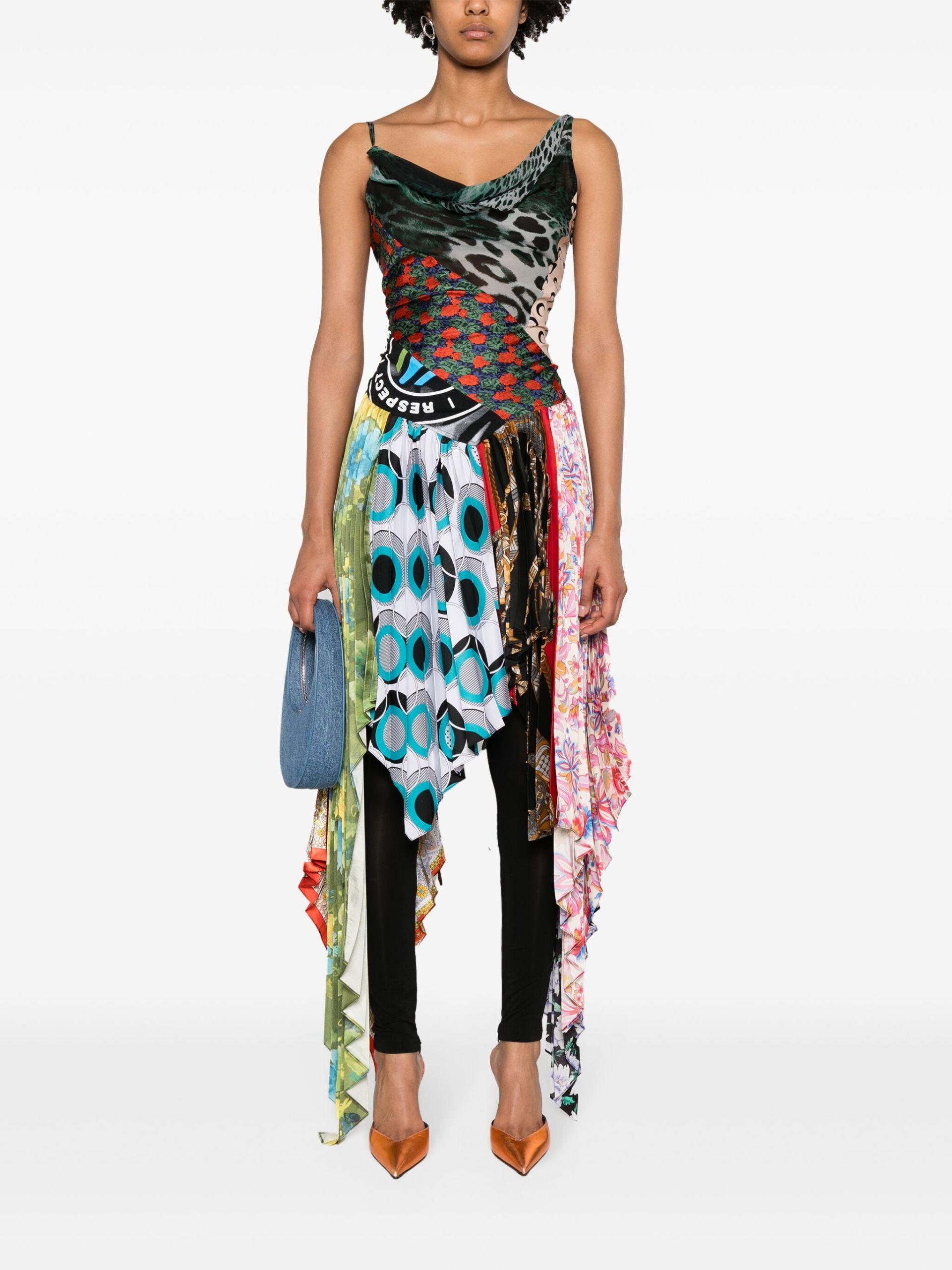 Silk Scarves Chain Bodice Dress • Marine Serre