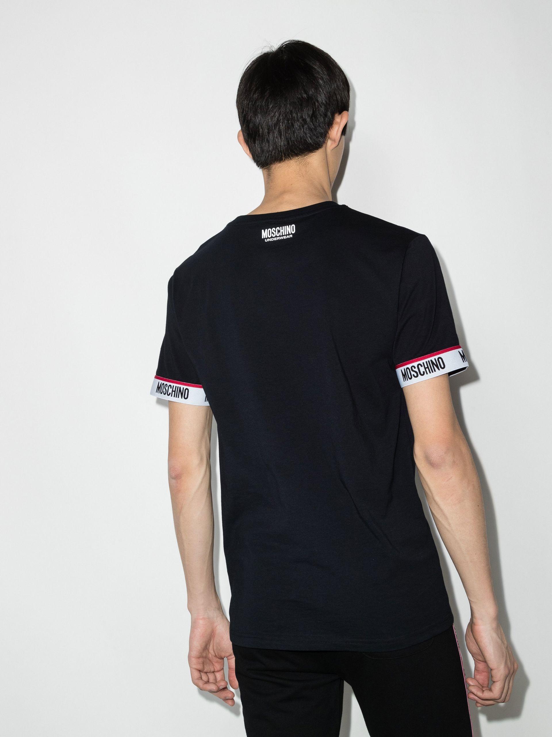Moschino Logo Tape Cotton T-shirt in 