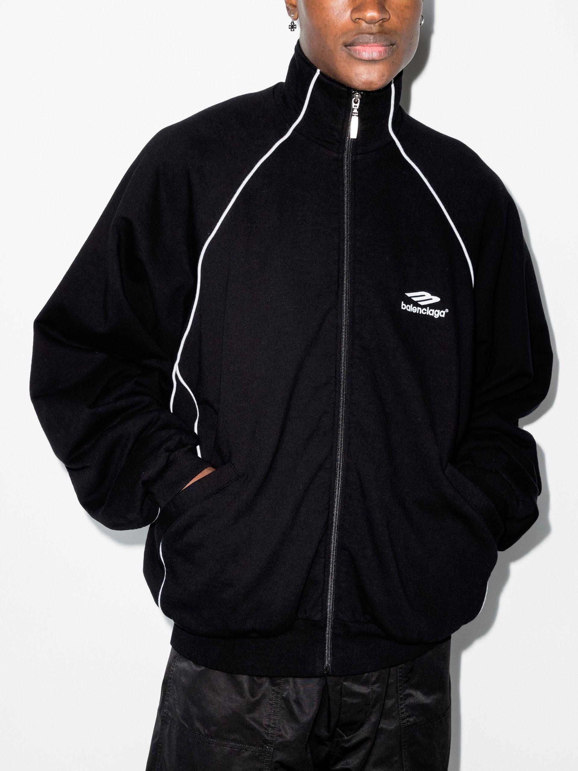 Balenciaga 3b Sports Icon Tracksuit Jacket in Black for Men | Lyst