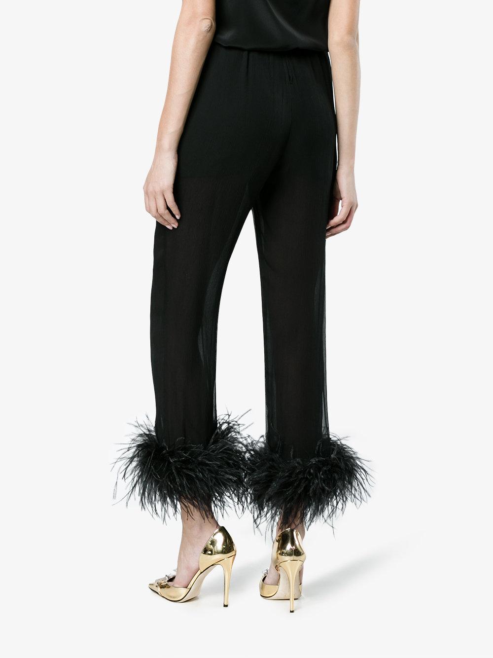 prada feather pants