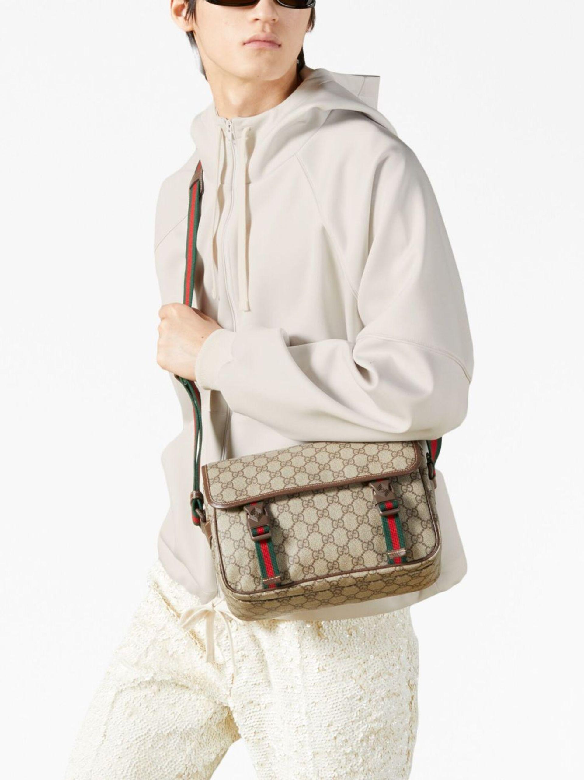 Gucci GG Canvas Messenger Bag - Neutrals