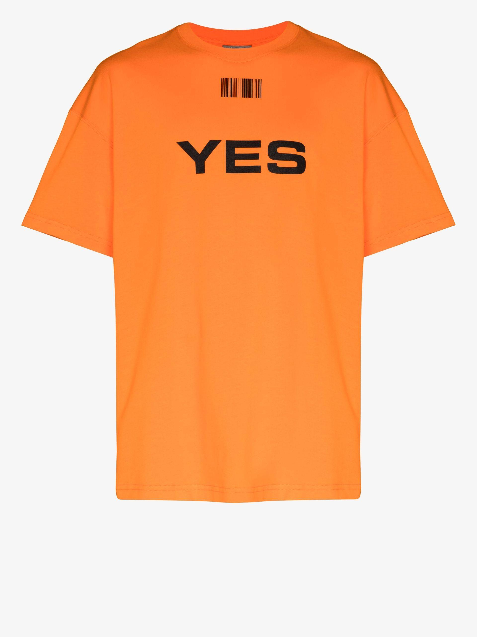 vetements t shirt orange