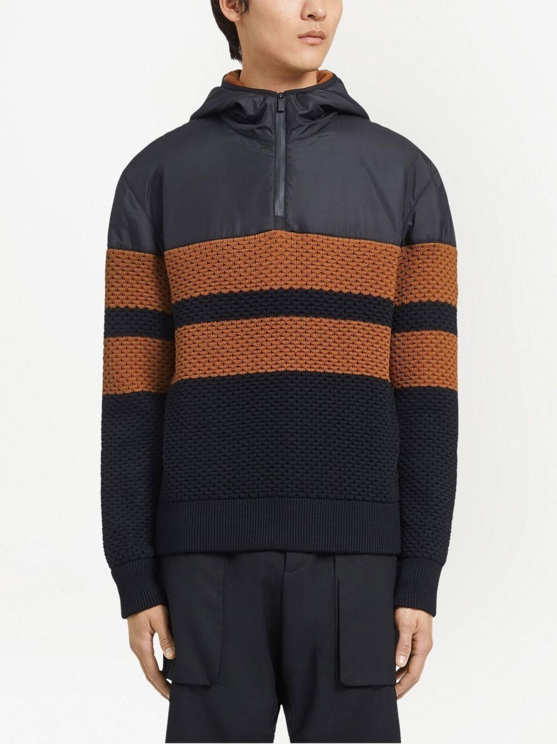 Half orange on sale half black hoodie