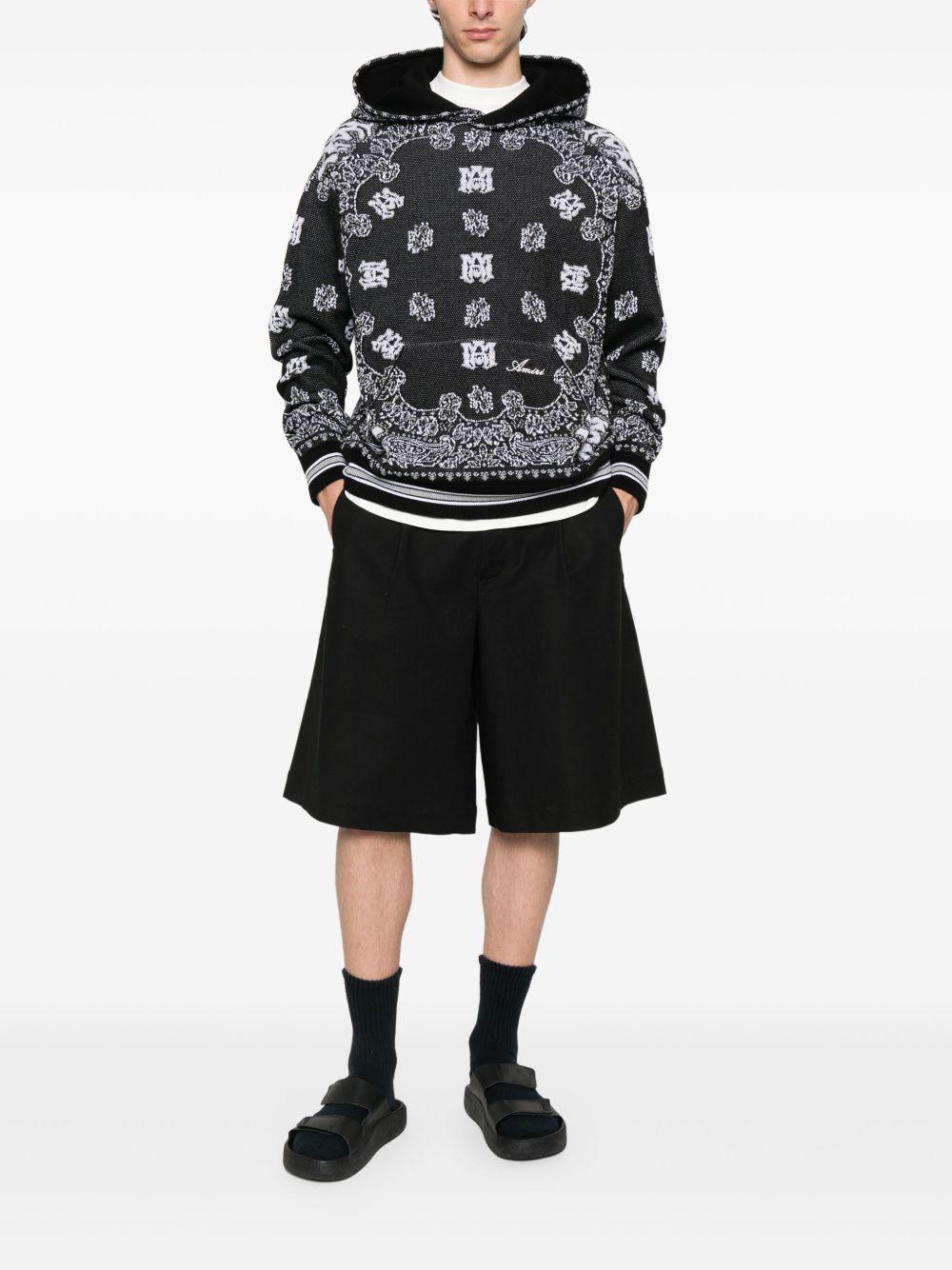 AMIRI☆Bandana フーディー Amiri Bandana Applique Hoodie in Blue & White | FWRD