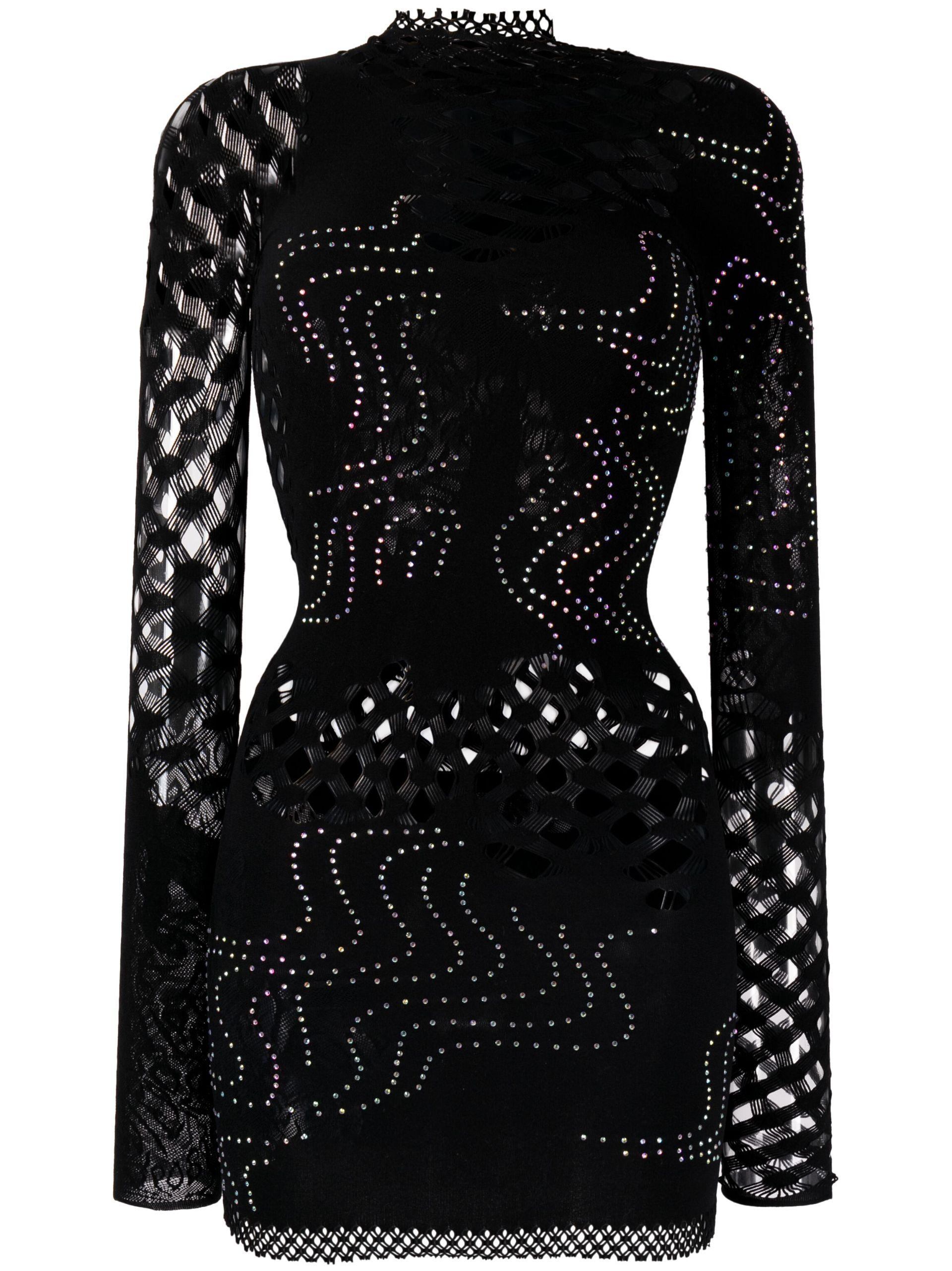 Poster Girl Raquel Net Lace Mini Dress in Black | Lyst