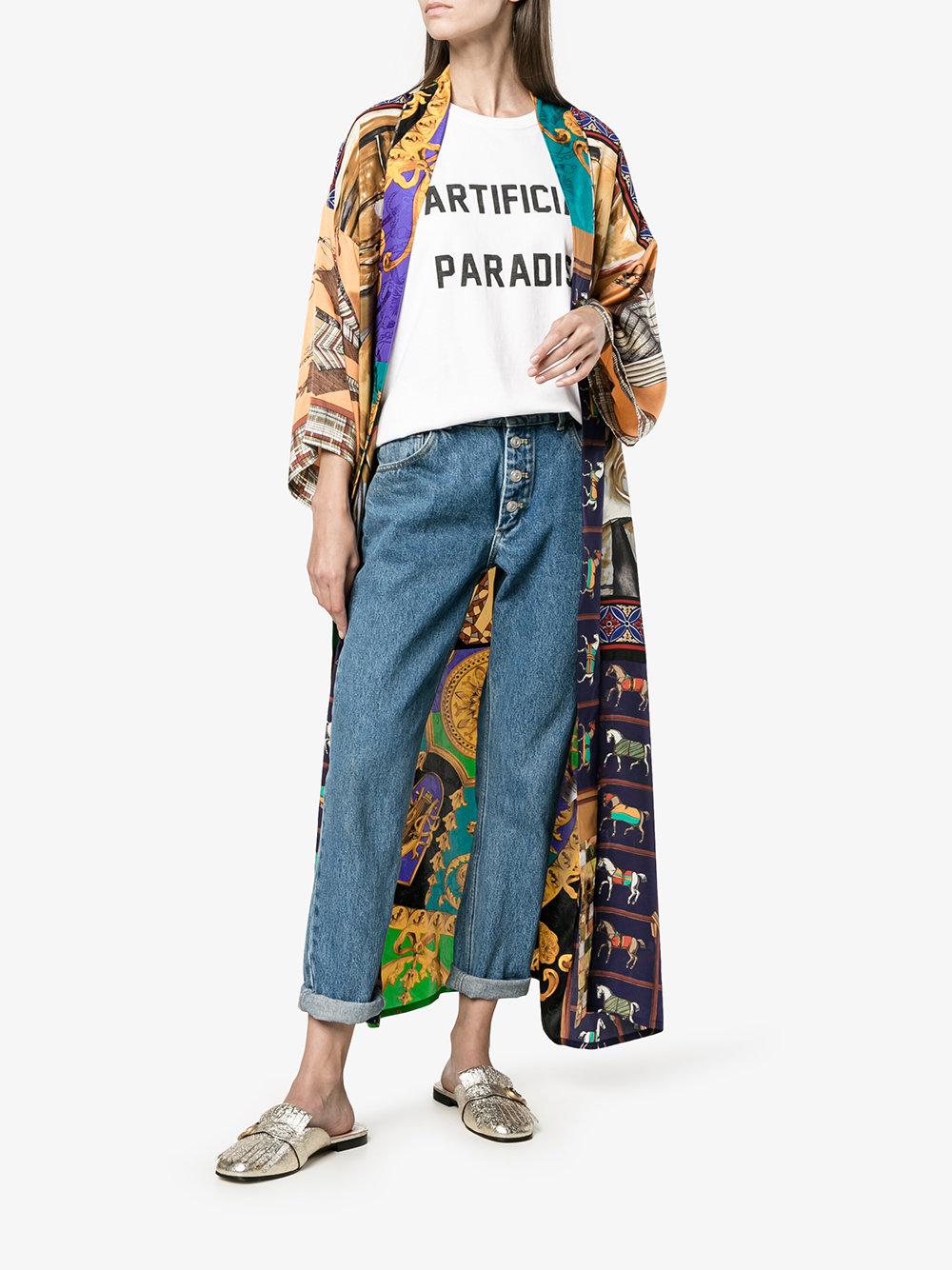 gucci silver marmont mules